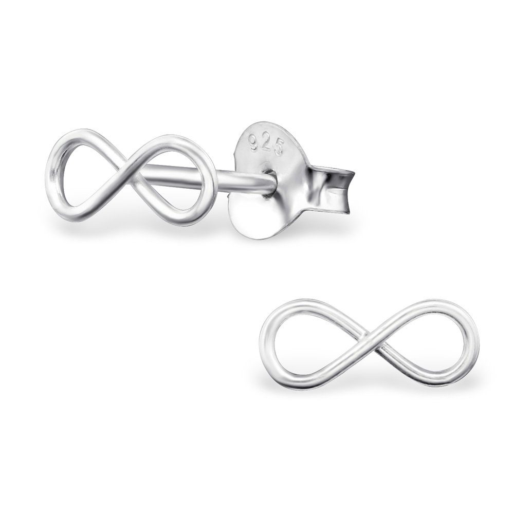 BUNGSA Ohrring-Set Ohrstecker Unendlichkeit aus 925 Silber Damen (1 Paar (2 Stück), 2-tlg), Ohrschmuck Ohrringe