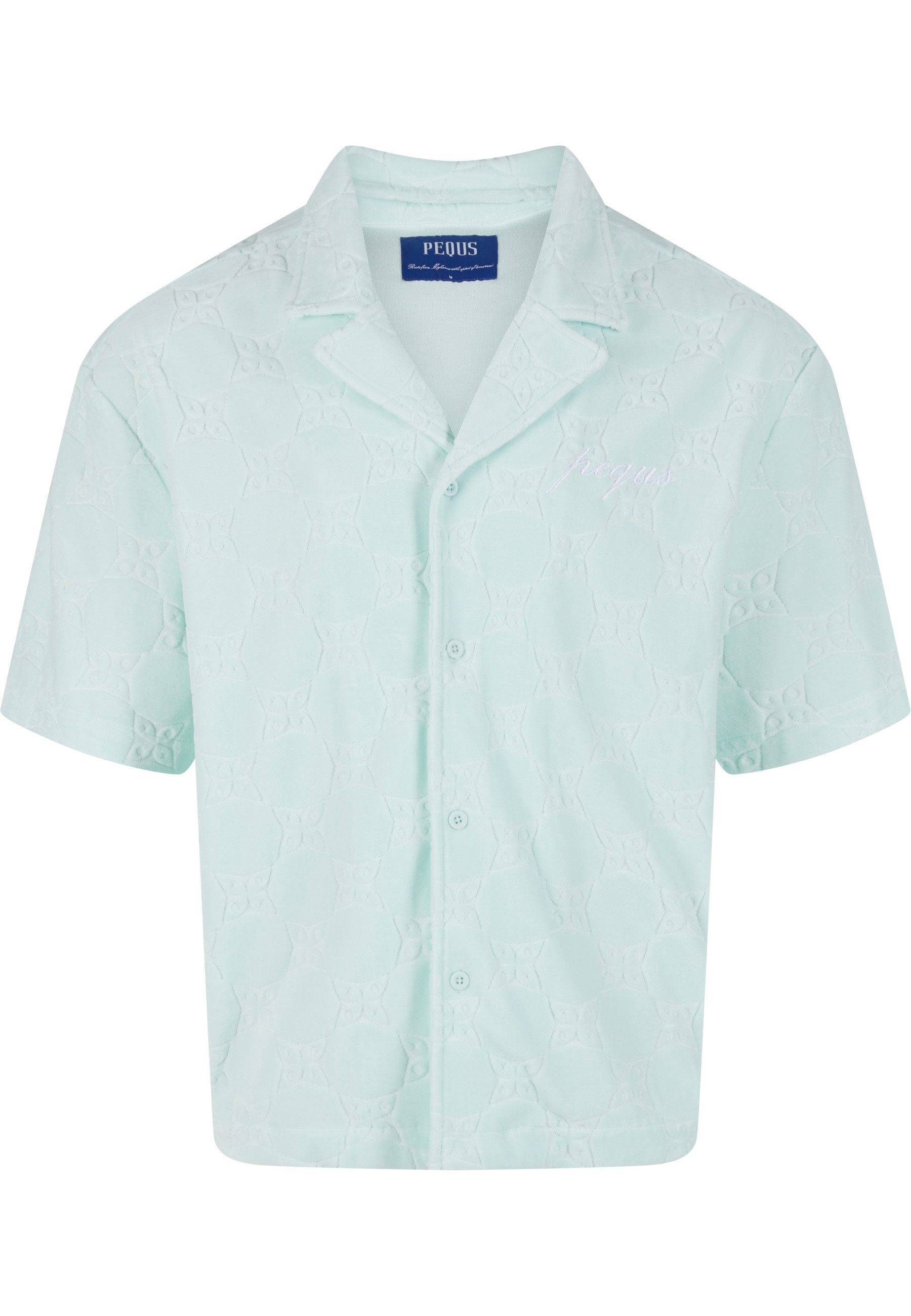 PEQUS Kurzarmshirt PEQUS PEQUS Chest Logo Monogram Frottee Shirt (1-tlg)
