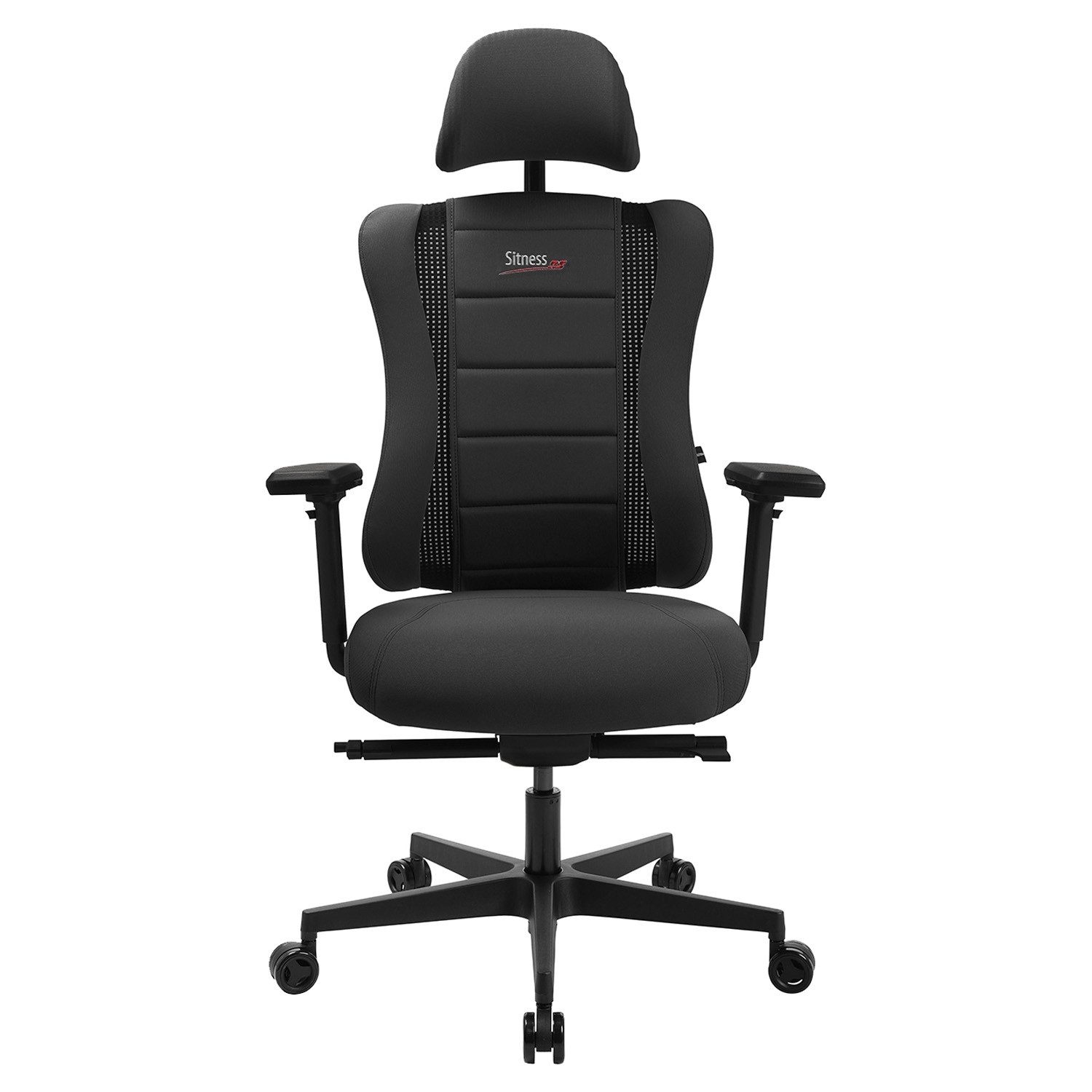 TOPSTAR Gaming-Stuhl SINTESS RS PRO 2020, Schwarz, Kunstleder, Stoff, 3D-Armlehnen, Höhenverstellbar, verstellbare Kopfstütze