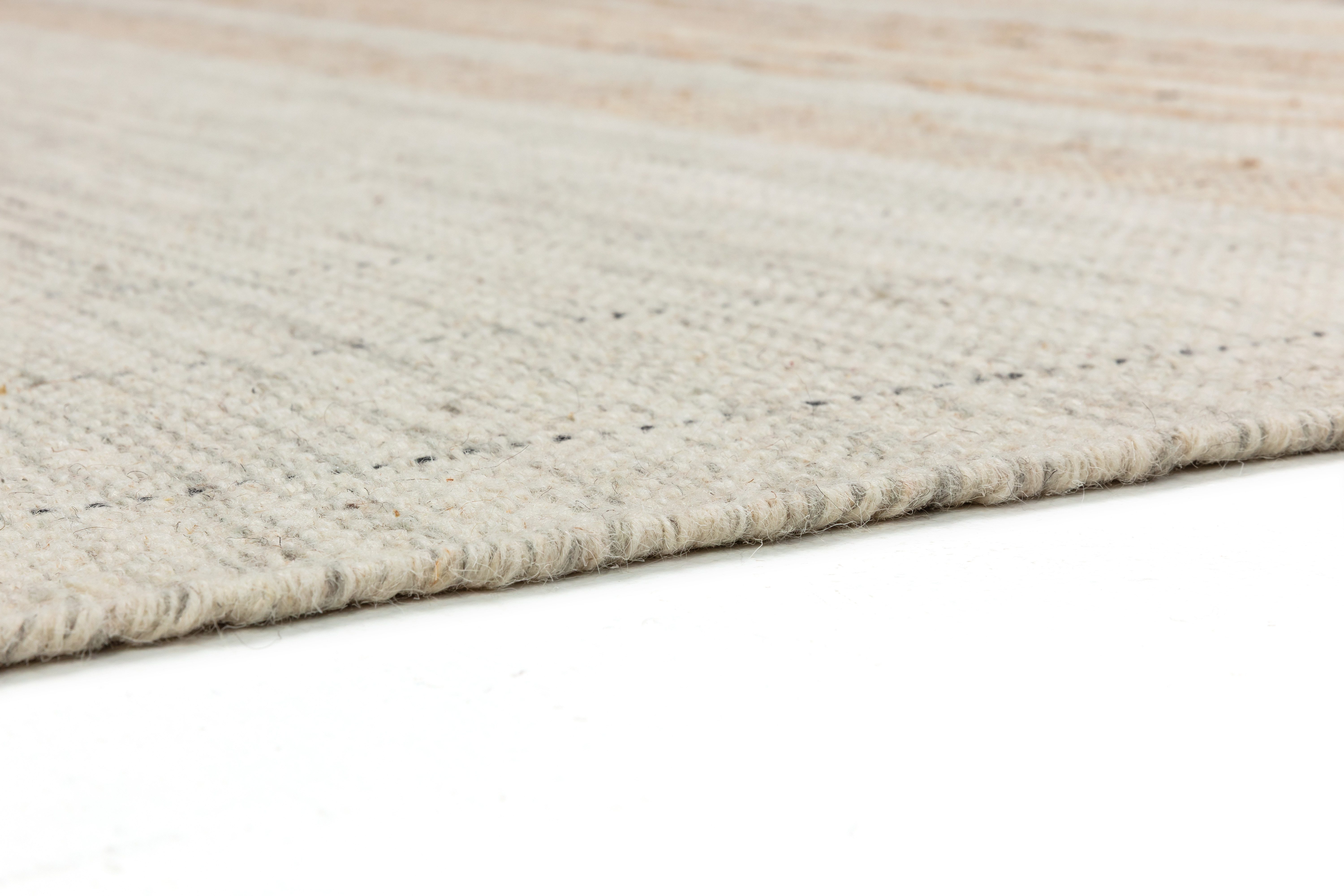 SCHÖNER WOHNEN-Kollektion Teppich Neria, rechteckig, Höhe: 4 mm, Wolle/Baumwolle/Jute Mix, mit Fransen, Karo Muster, Wohnzimmer