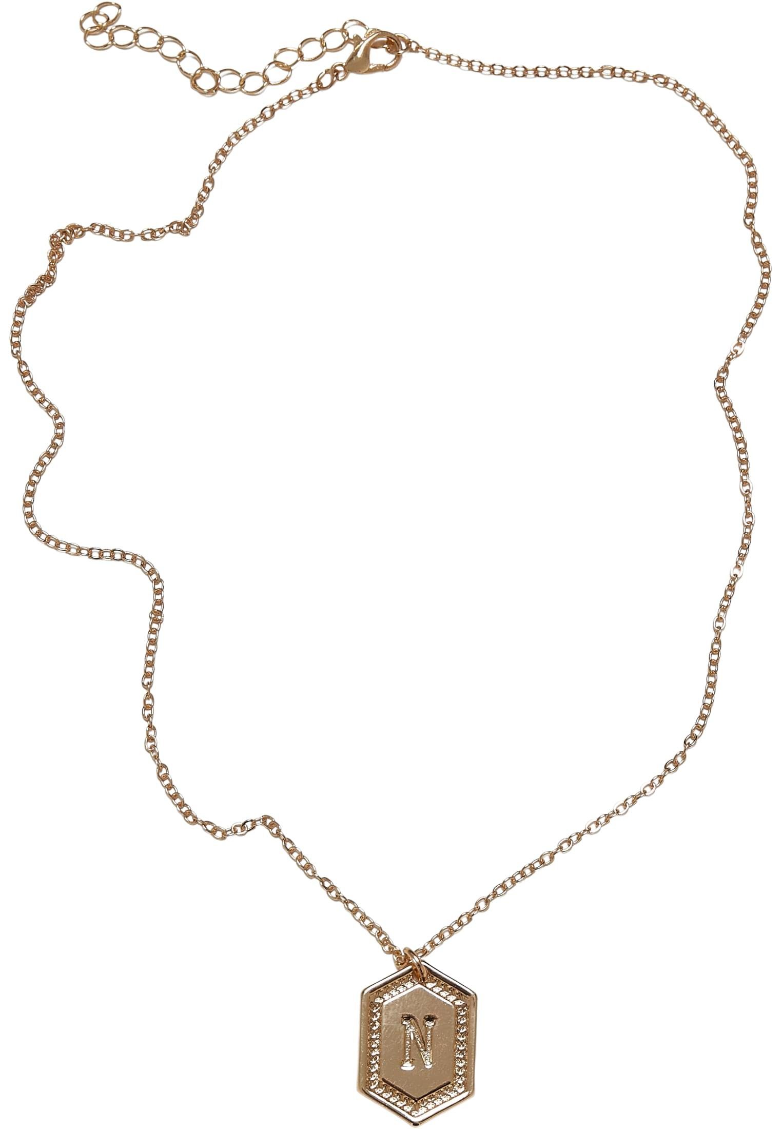 URBAN CLASSICS Edelstahlkette Accessoires Letter Basic Necklace