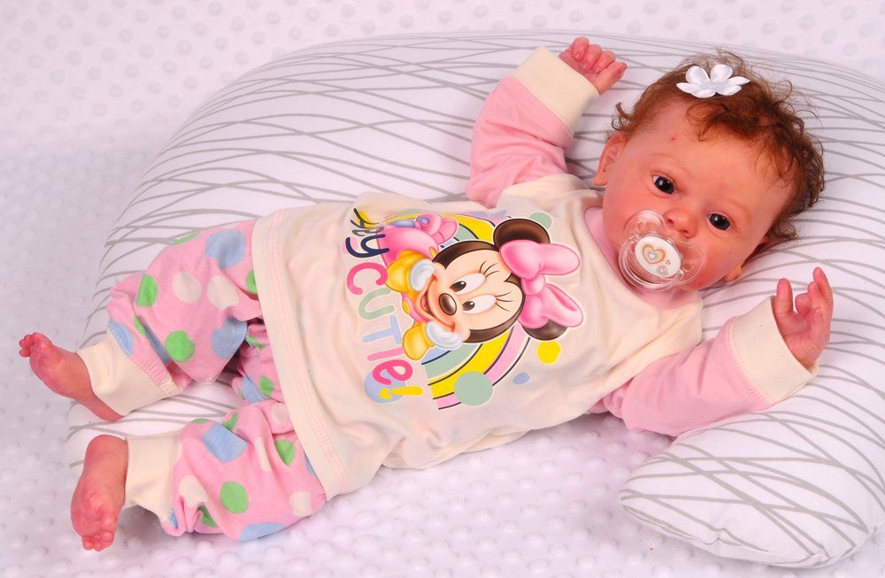 Schlafanzug Schlafanzug Hose Langarmshirt für Babys und Kinder in Rosa Creme aus Baumwolle, 62 68 74 80 86 92 98 104 110