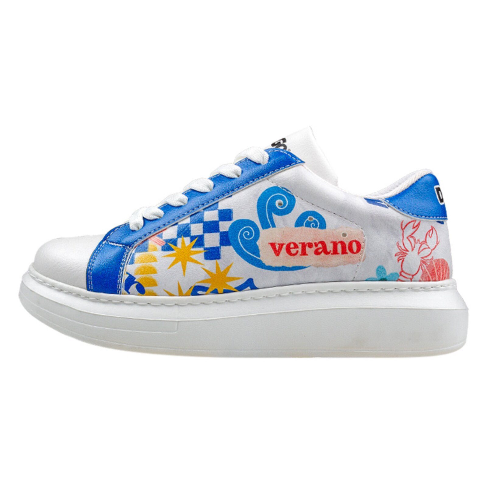 DOGO Verona Low-Top Sneaker Azur Damen Sneaker Sneaker Handgefertigt