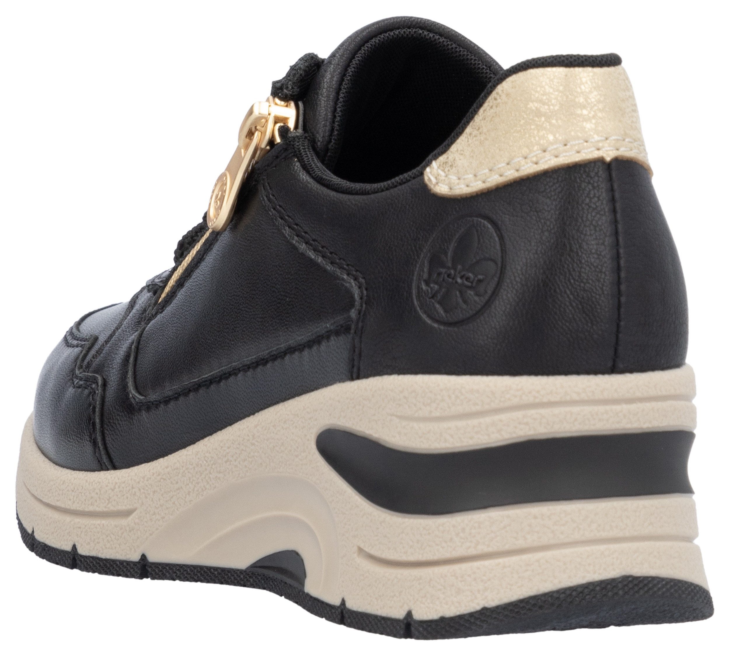 Rieker Keilsneaker,Freizeitschuh,Halbschuh,Schnürschuh mit Reißverschluss, günstig online kaufen