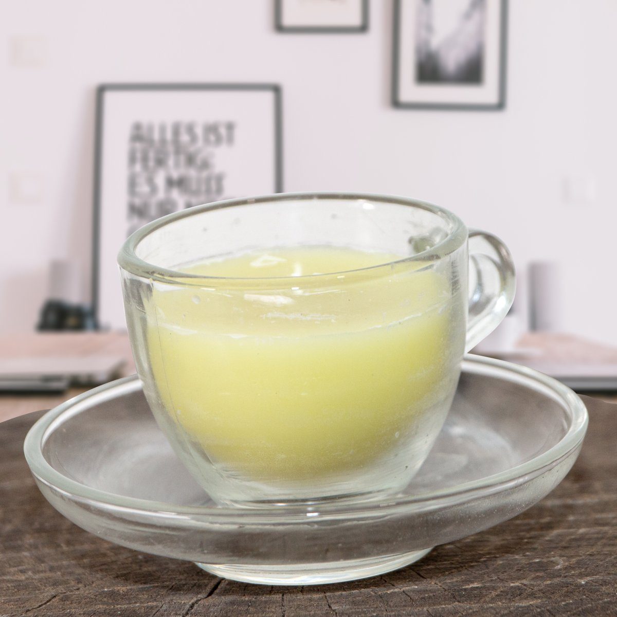 Wanddekoobjekt Duftkerze, Tasse, Grüner tee, Ambiente, Deko