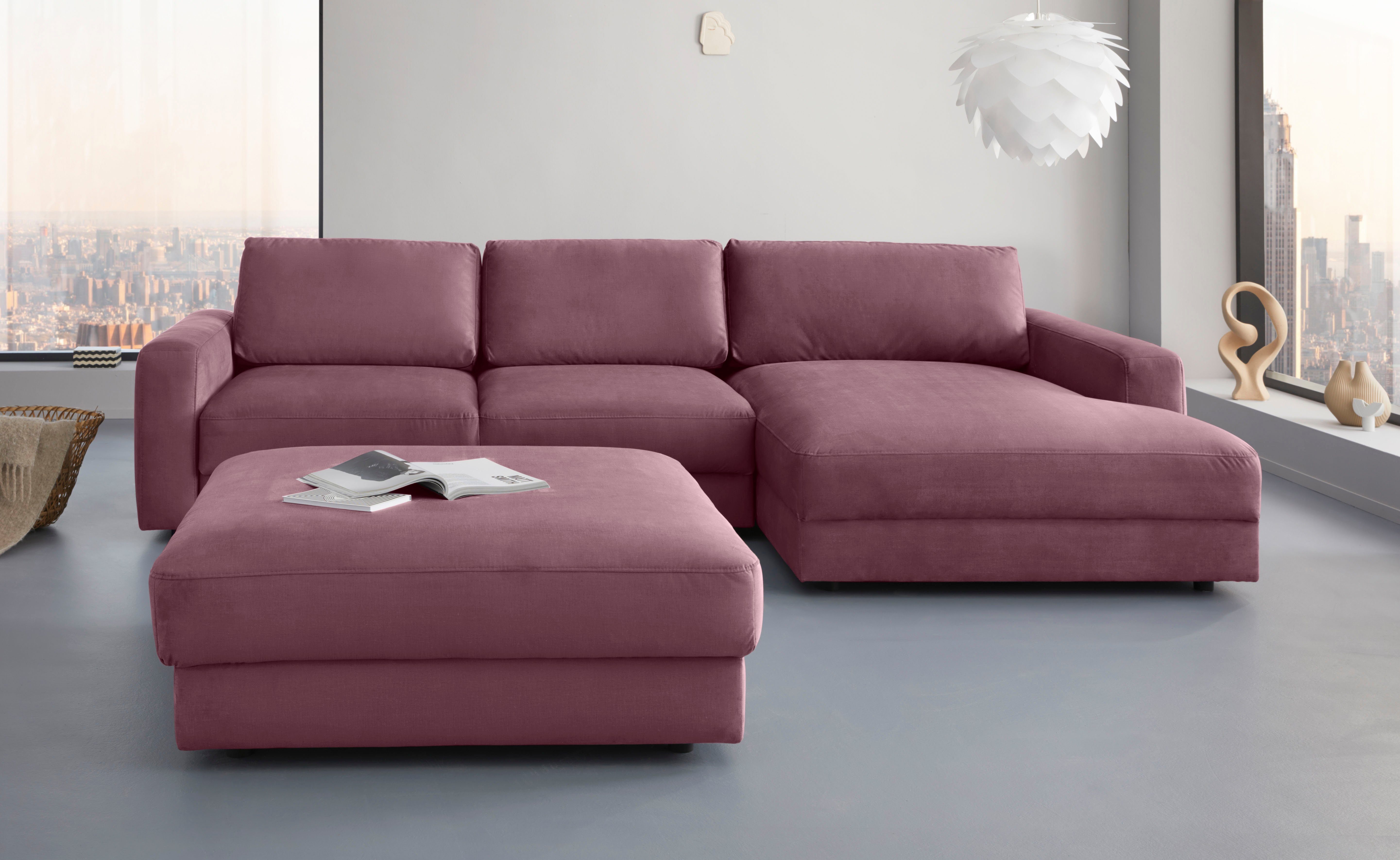 Home affaire Ecksofa Bloomfield, bequem und elegant, Breite 303cm, L-Form, mit Bettfunktion und Bettkasten, Unser Dauertiefpreis