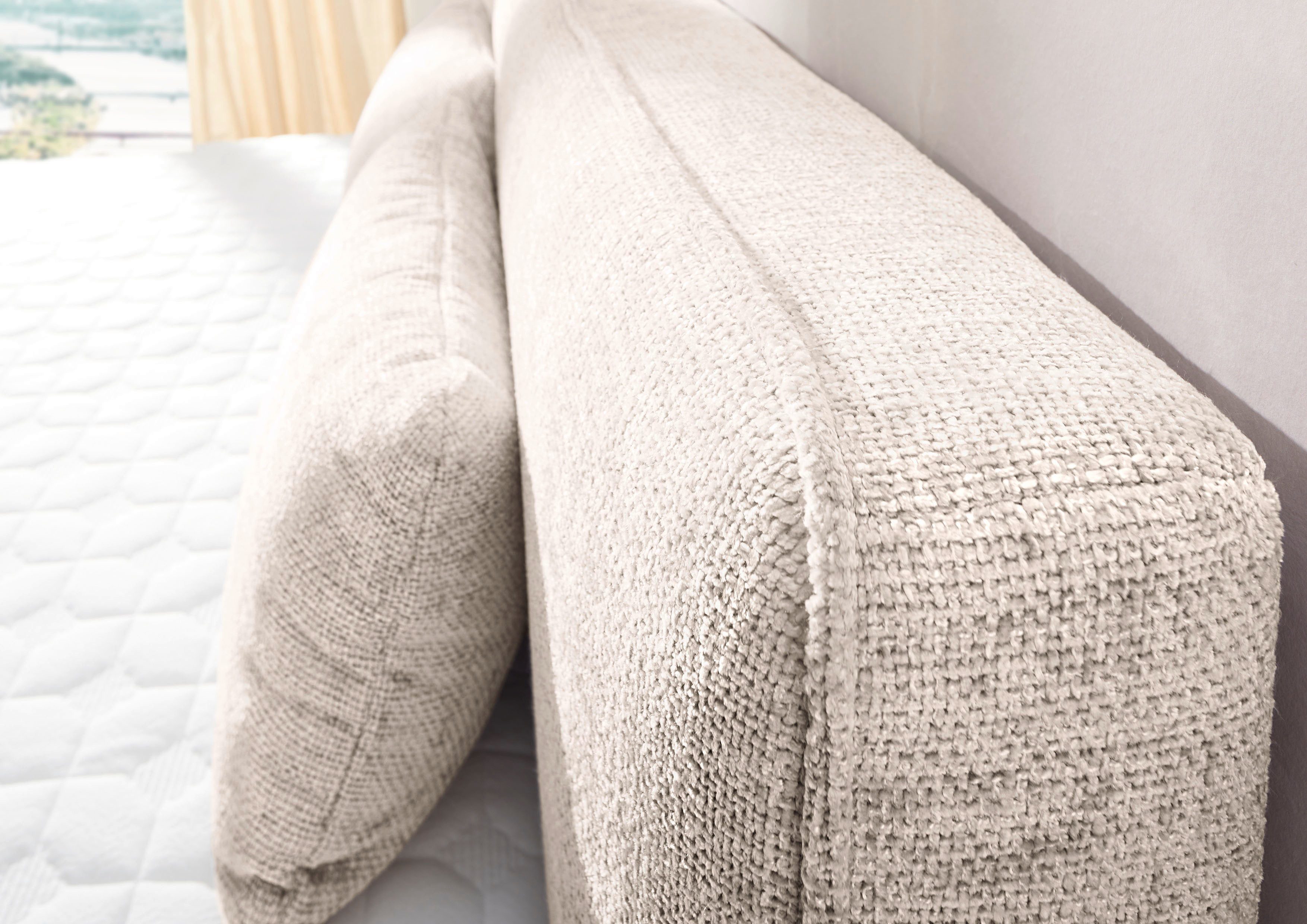 Jockenhöfer Gruppe Boxspringbett Valentina in der Breite 180cm, beige, extra dickes Kopfteil mit Keder, 7-Zonen-TTFK-Matratzen, Visco-Topper, verschiedene Härte – Bild 3 von 5