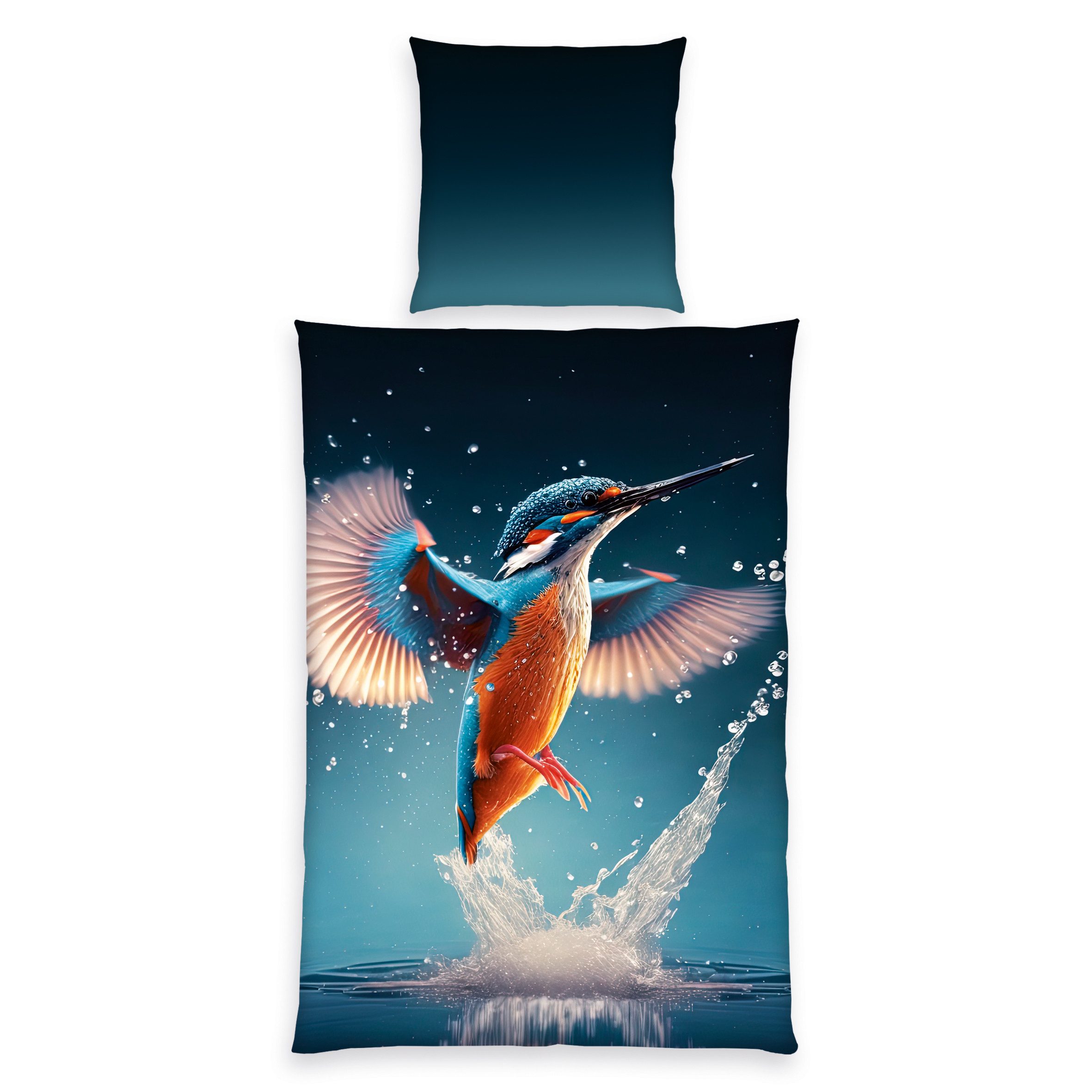 Brilliant Kinderbettwäsche / Eisvogel / 135x200cm / 100% Baumwolle, Baumwolle, 100% Baumwolle