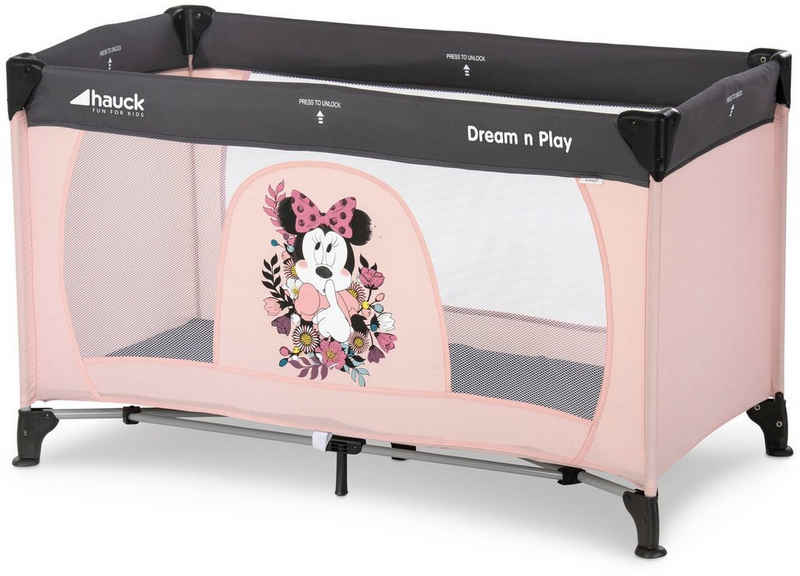 Hauck Baby-Reisebett Dream N Play - Minnie Sweetheart, inkl. Transporttasche