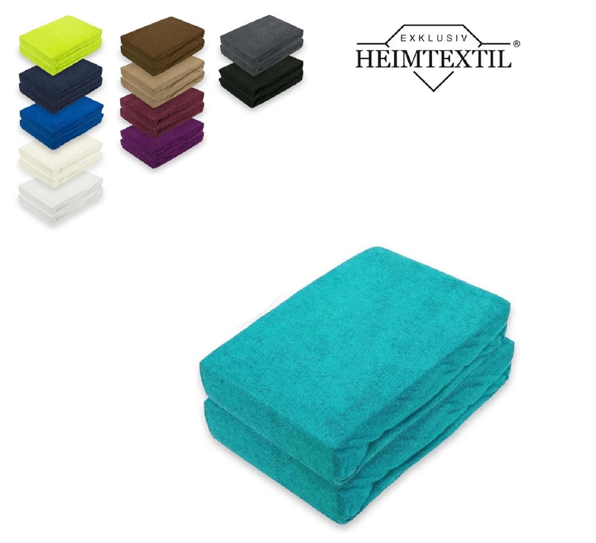 EXKLUSIV HEIMTEXTIL Spannbettlaken Doppelpack Marke Frottee Spannbettlaken, Frottee, Gummizug: rundum, (2 Stück), mit Rundumgummizug