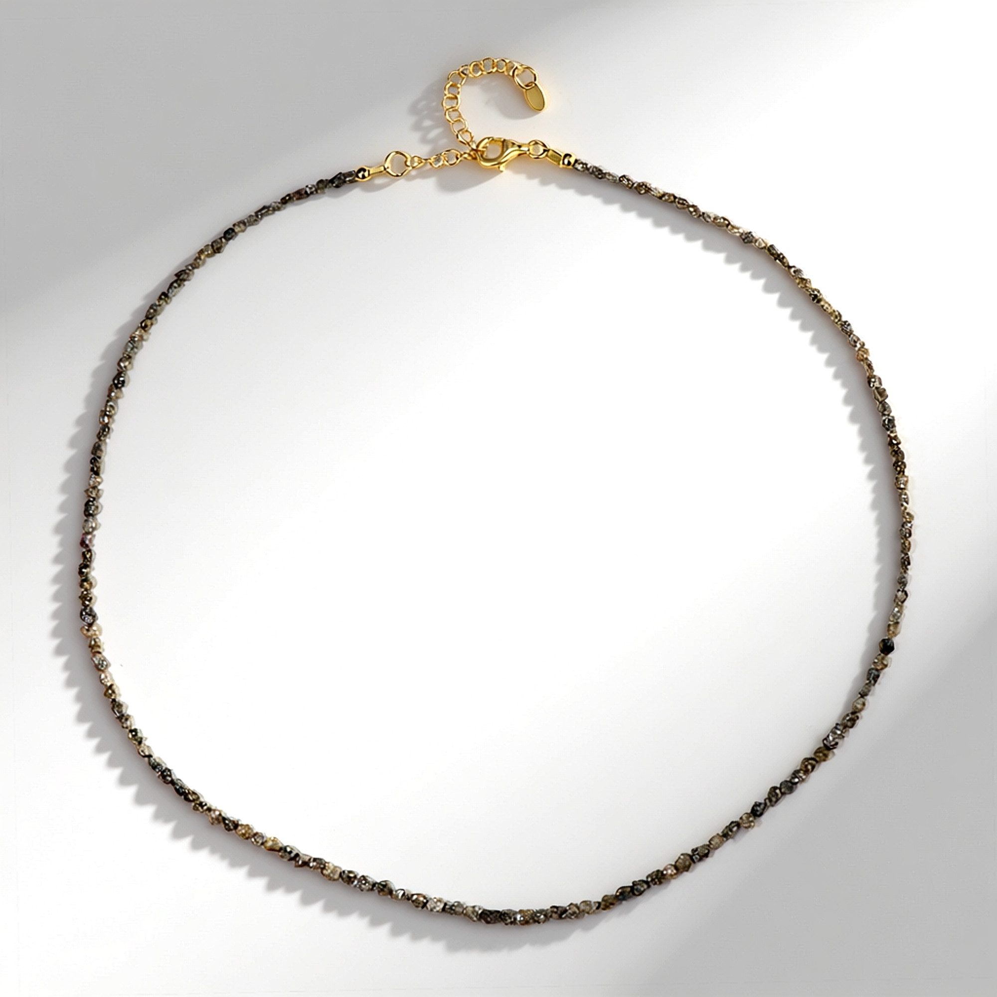 Cavill Silberkette Champagner-Diamant-Halskette aus vergoldetem Silber (1-tlg)