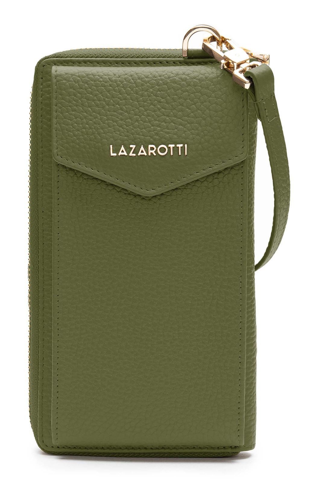 Lazarotti Geldbörse Zip Around Wallet With Phone Pocket, aus echtem Leder