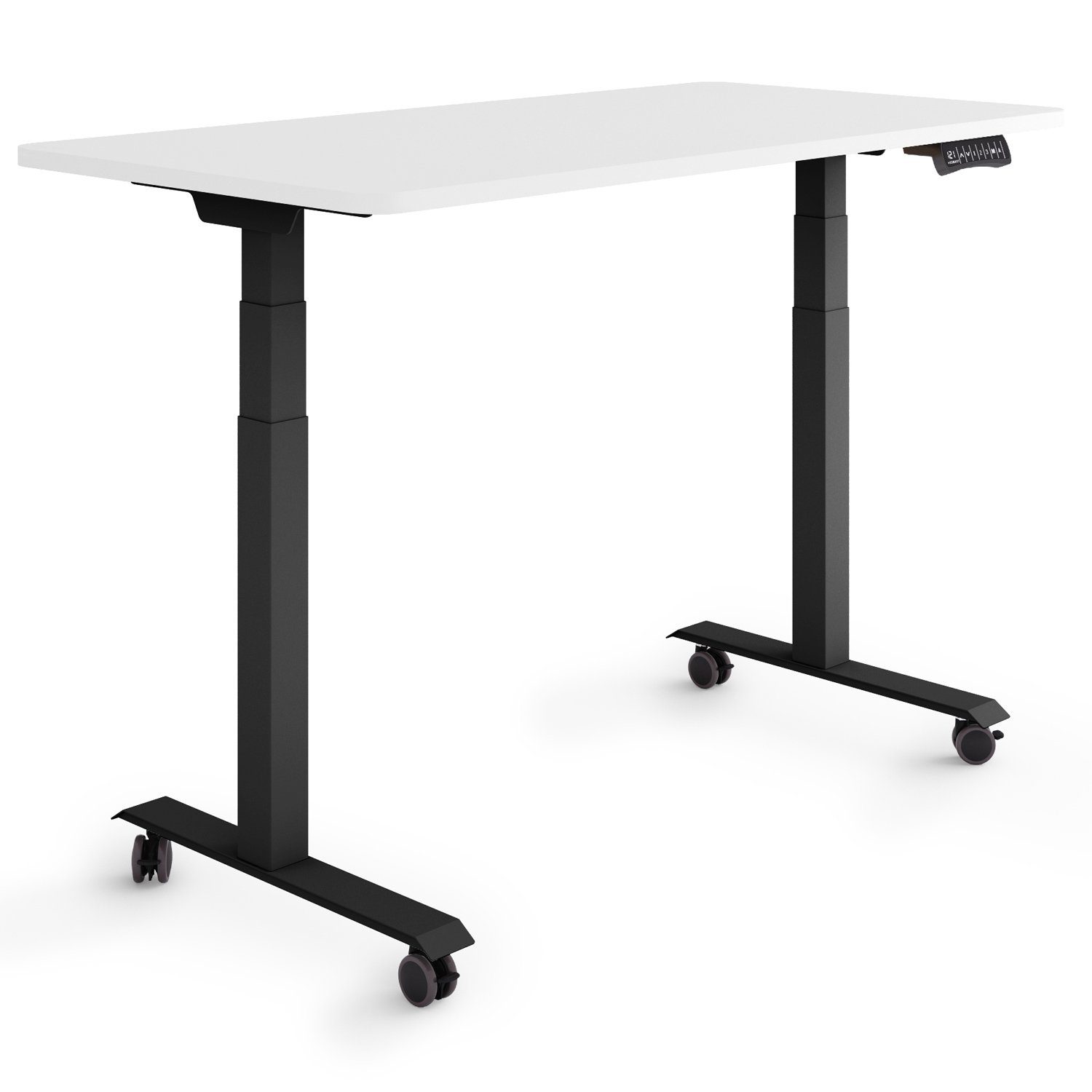 Höhe: auf Tischplatte: - Rollen ESMART Schwarz ESMART Weiß / 60,5 125,5 cm x 60 Rahmen: Germany, 120 Schreibtisch cm
