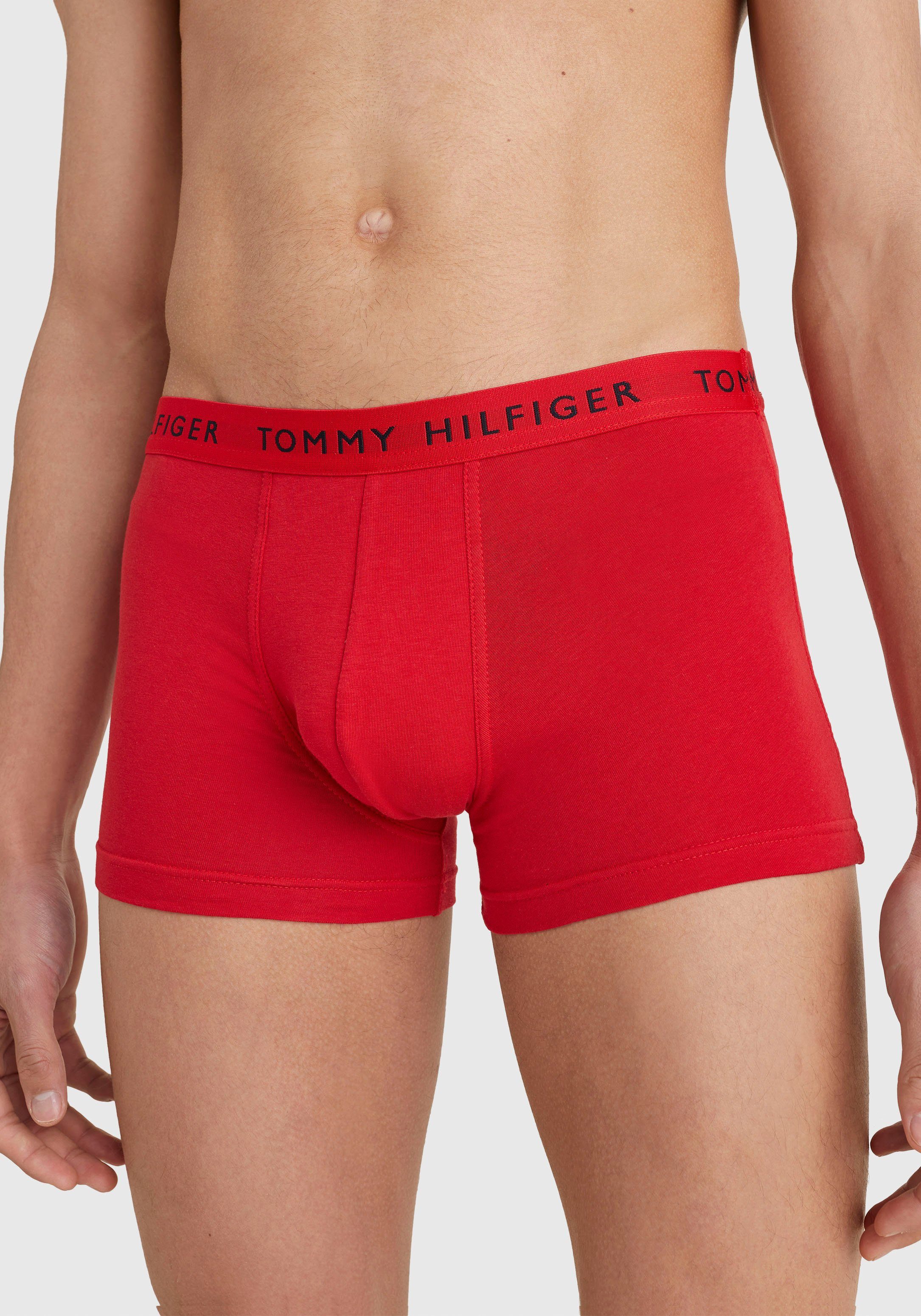 Tommy Hilfiger Underwear Boxer (Packung, 3-St., Logo weiß-blau-rot Webbund 3er-Pack) mit