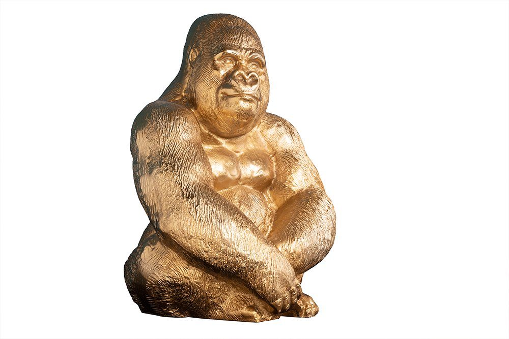 riess-ambiente Dekofigur KONG St), · Wohnzimmer 40cm Design gold (Einzelartikel, · · Gorilla-Figur 1 · Accessoire · Metall handmade
