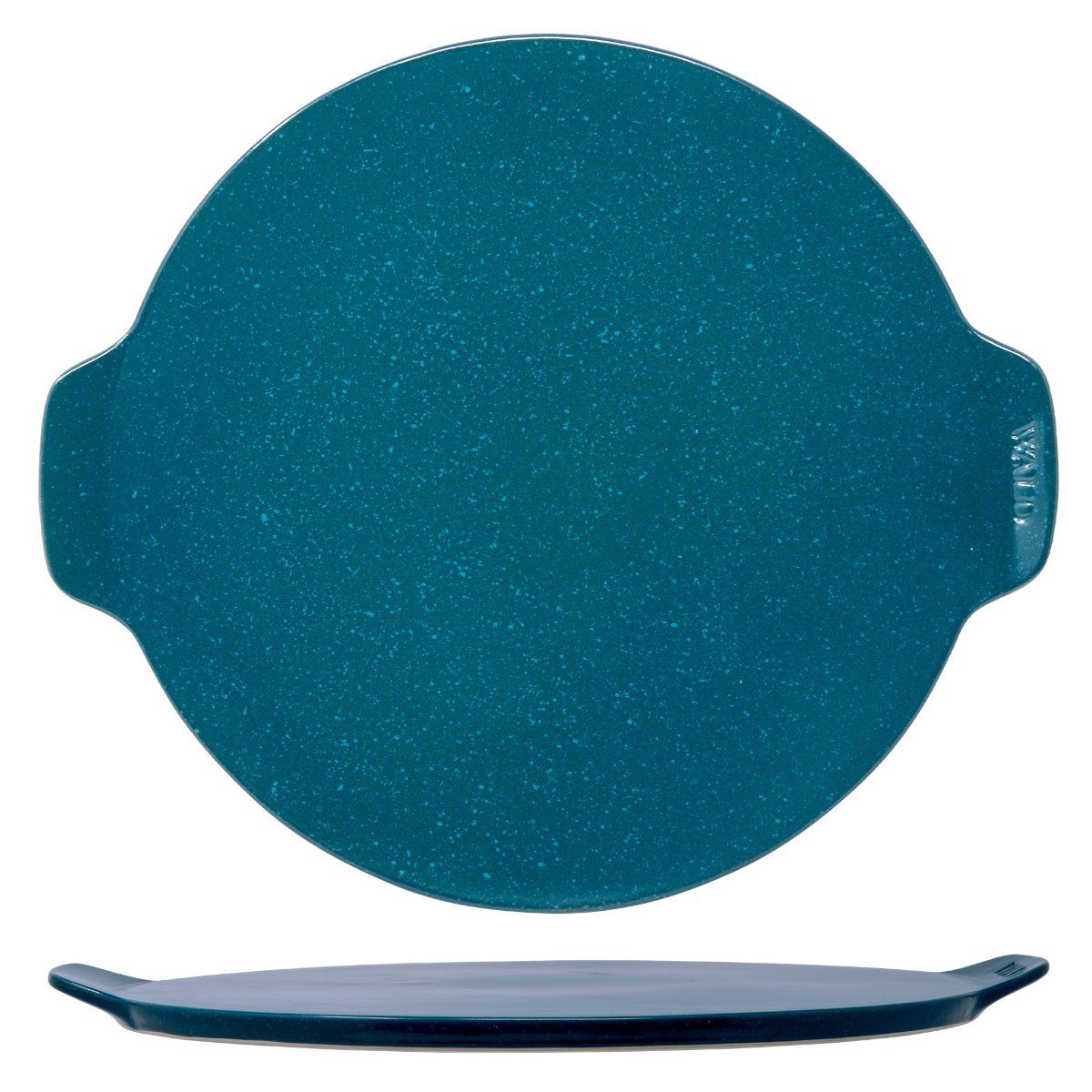 WALD Pizzastein Pizzaplatte 34 cm - Farbwahl, Ton, durchgebrannt und glasiert