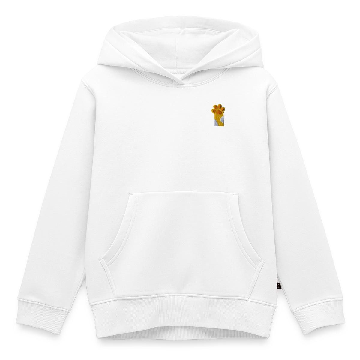 Spreadshirt Hoodie Katzen Pfote, Bestickt Kinder Premium Hoodie (1-tlg)