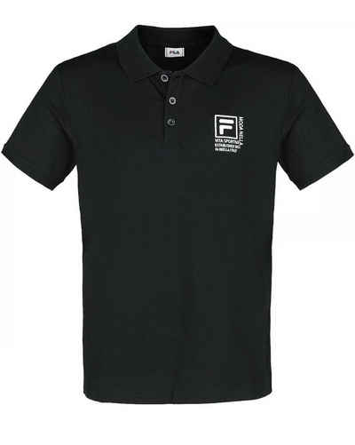 Fila Poloshirt Kurzarm Logo Shirt - RIGG Schwarz