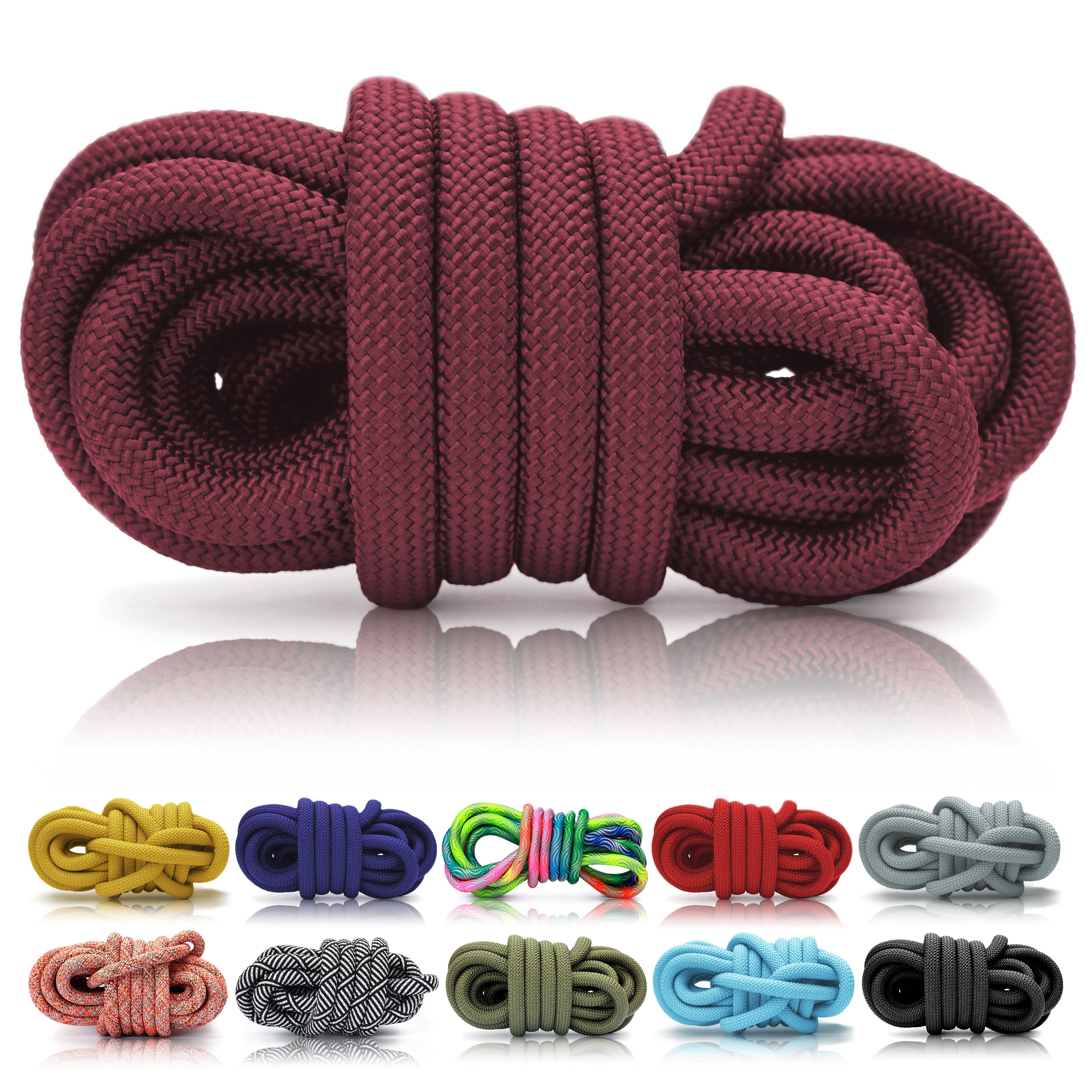 Ganzoo PPM Seil 30 Meter, Tauseil, Hunde-Leine, Halsband, Takeln, 10mm, Rot  Reepschnur