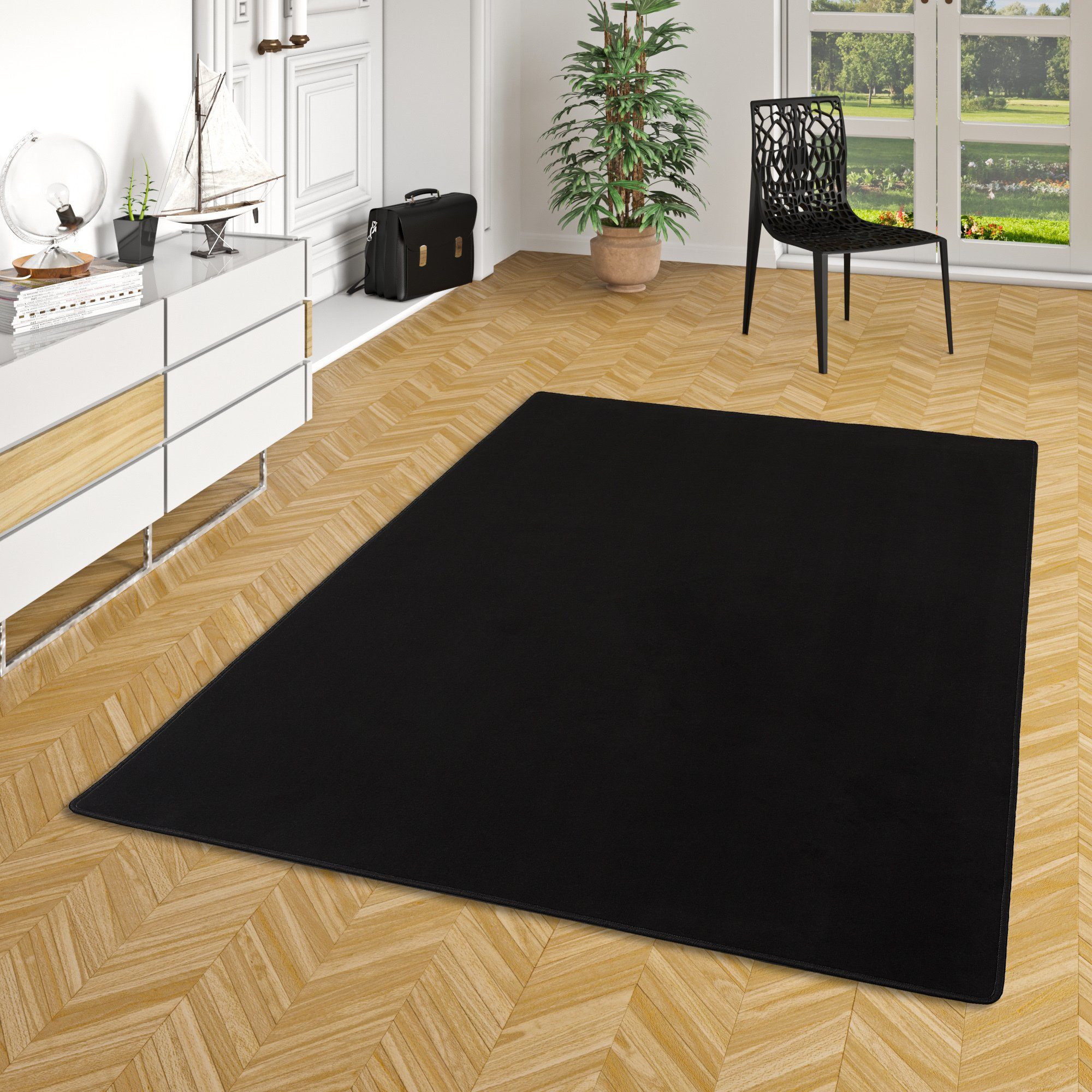Snapstyle Veloursteppich Basic Velours Teppich Carla, Eckig, Höhe: 7 mm günstig online kaufen