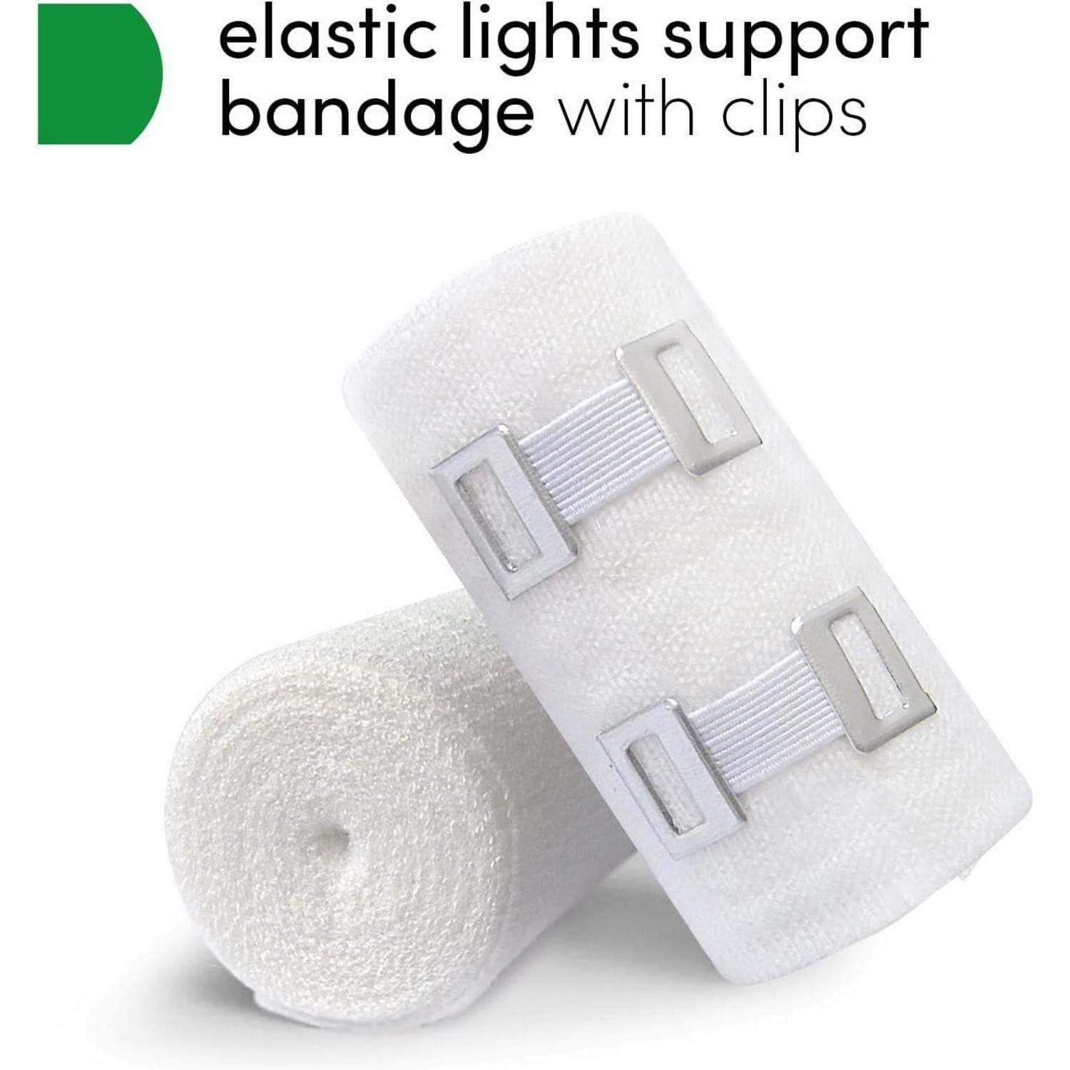 LuxusKollektion Stützbandage Universalbinde dauerelastisch luftdurchlässig Clips 5 stück 6cm x 4 m