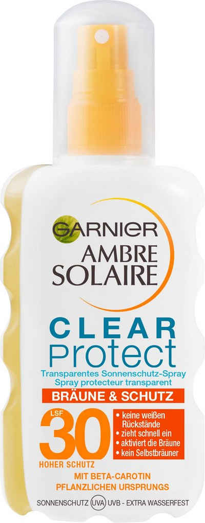 GARNIER Sonnenschutzspray »Clear Protect Bräune & Schutz«, transparentes Sonnenschutz-Spray LSF 30