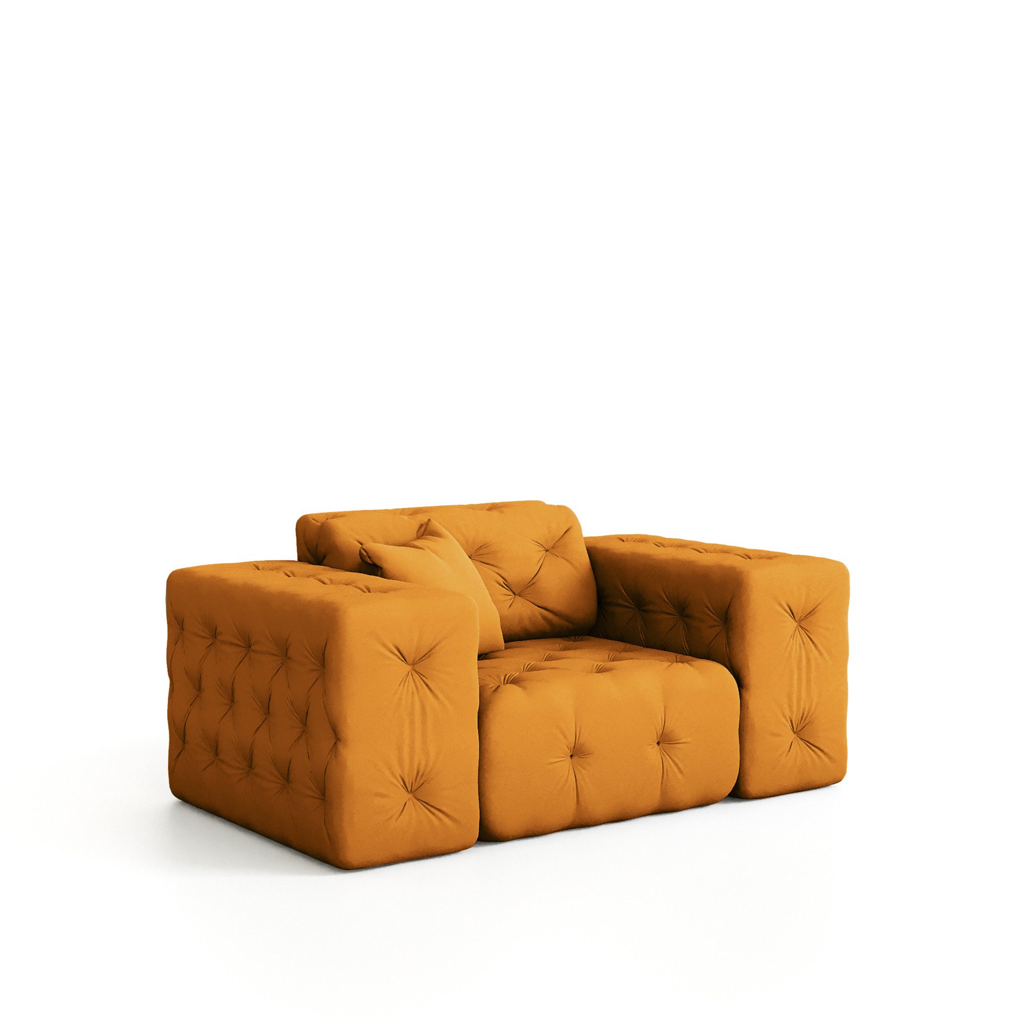 Fun Möbel Sessel Sessel CHANTAL in Stoff Opera Velvet (Designersessel Chantal incl. 1 Zierkissen)