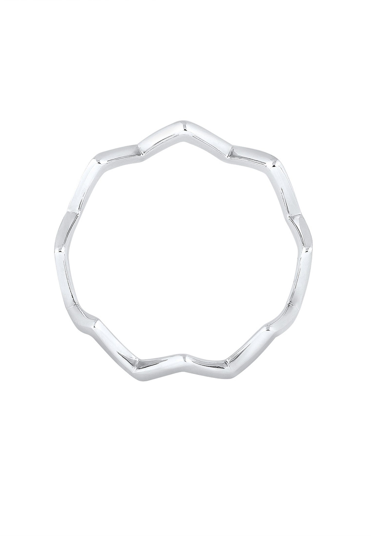 Elli Fingerring Zick Zack Design 925 Sterling Silber