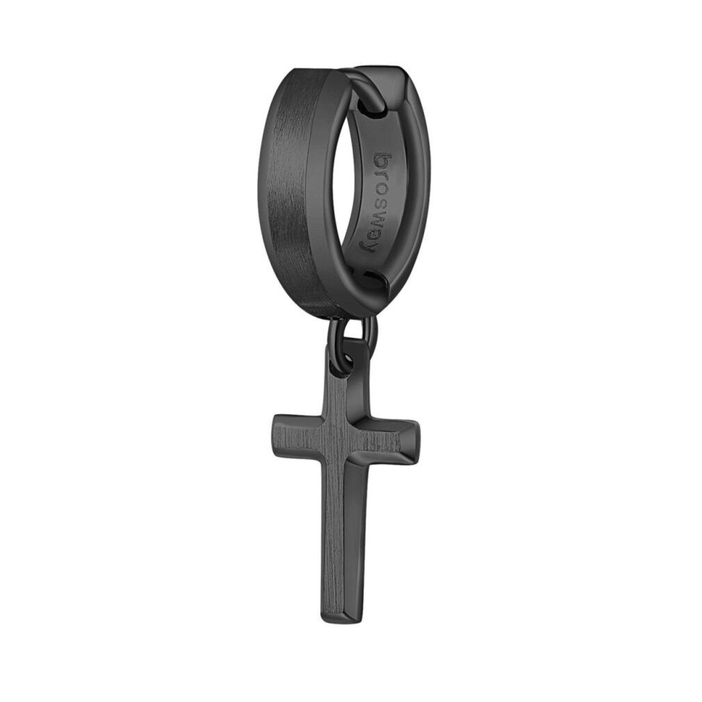 Brosway Ohrring-Set Modern black single earrings Cross Ink BIK28