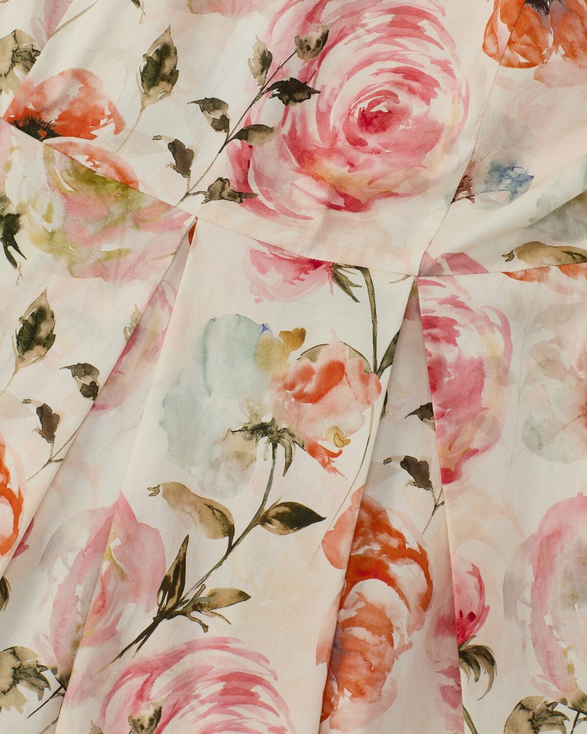 Highmoor Midikleid Halbarm-Kleid mit Rosendruck