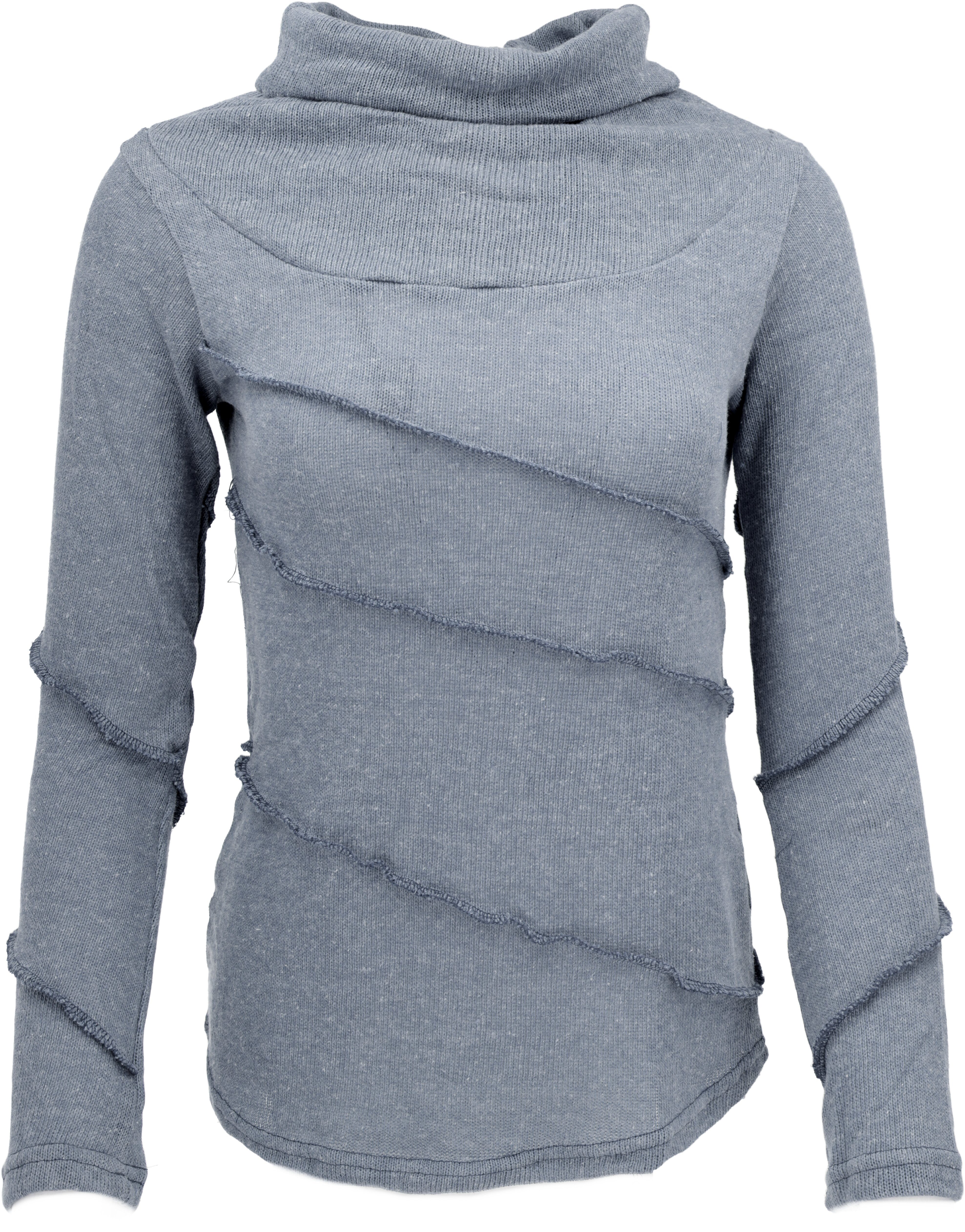 Guru-Shop Longsleeve Psytrance Feinstrick Shirt, Langarmshirt,.. alternative Bekleidung