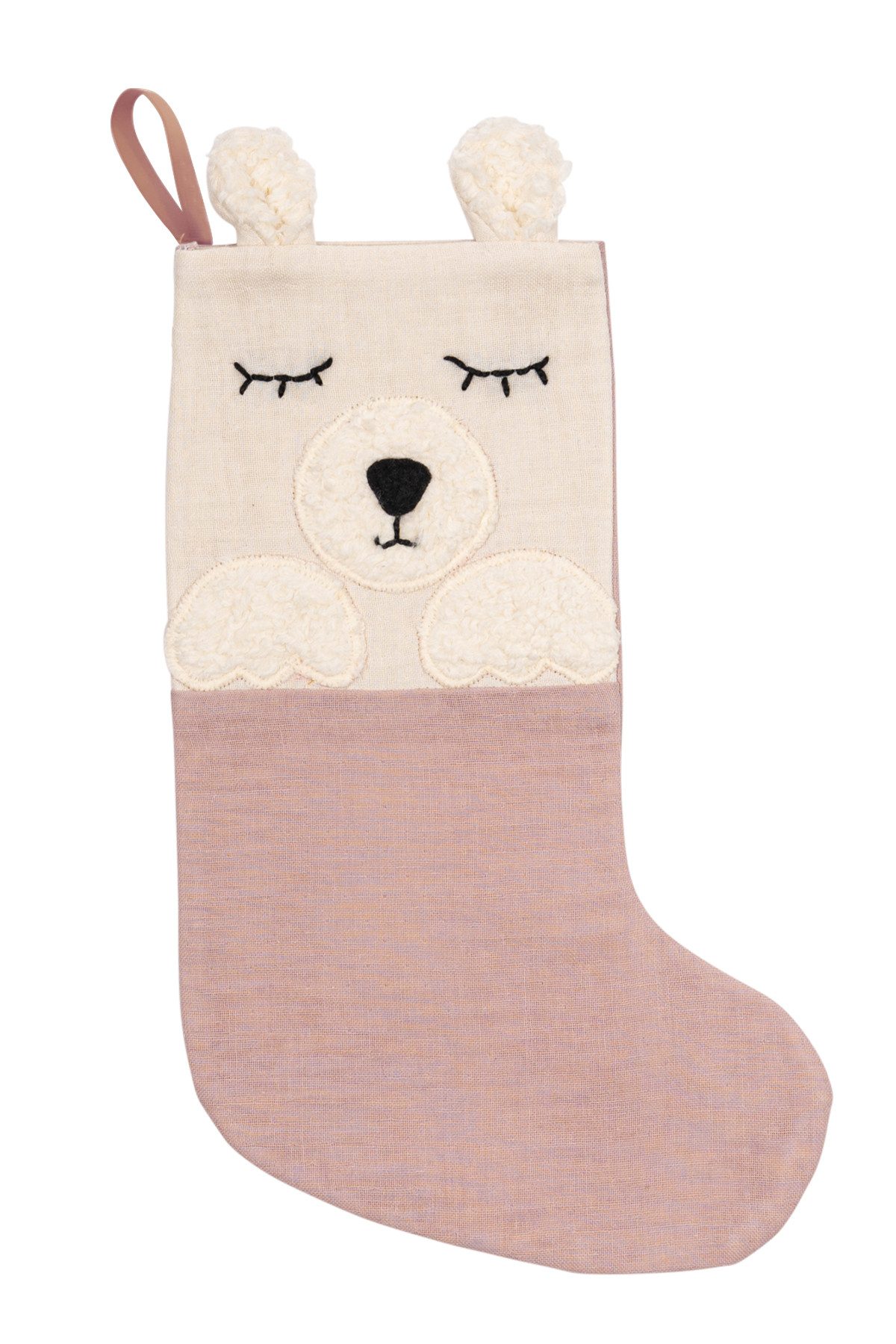 kikadu Nikolausstiefel 3030, Bio-Baumwolle, festliches Design für Nikolaus und Weihnachten