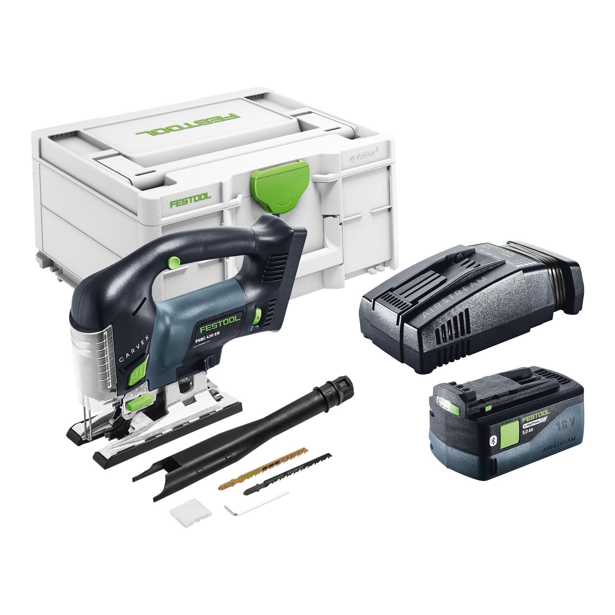 FESTOOL Kompakt-Handkreissäge PSBC 420 EB-Basic 18 V 120 mm + 1x Akku 5,0 Ah + Ladegerät