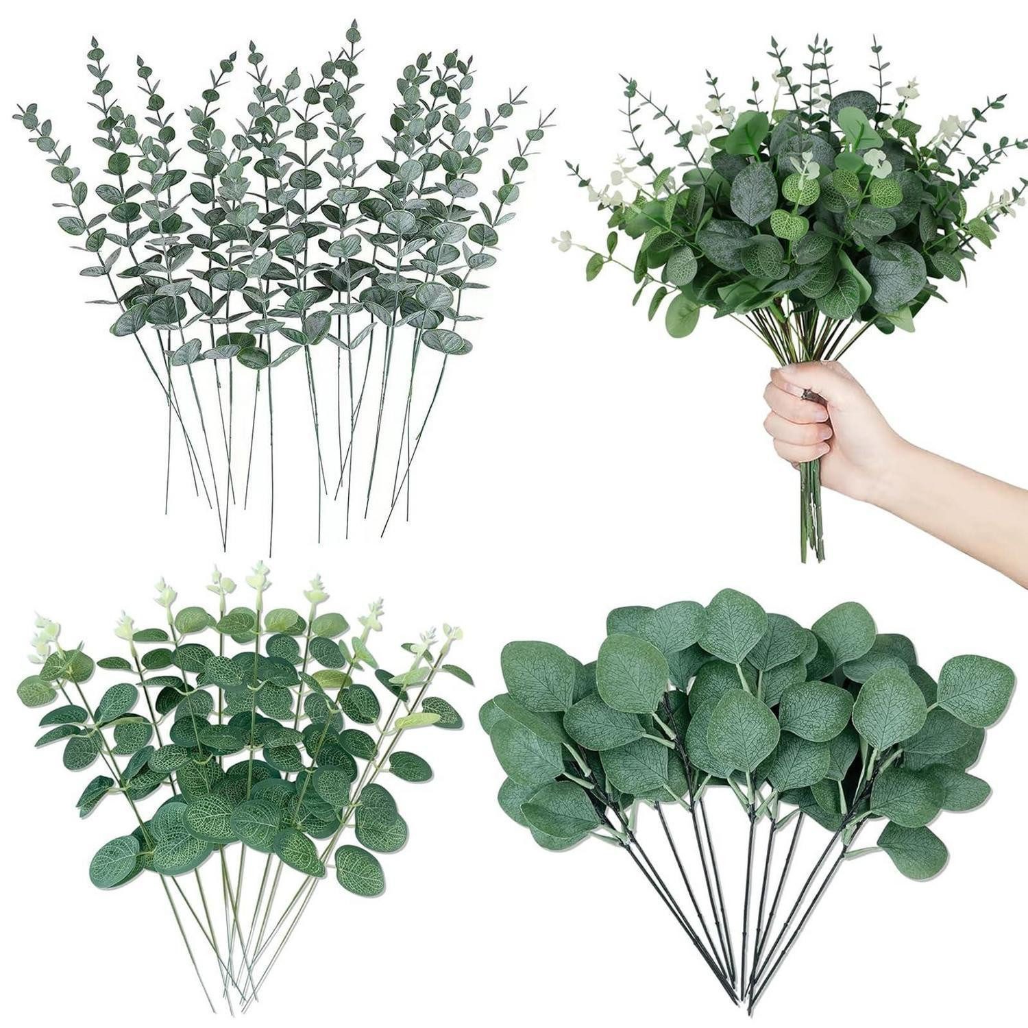 Kunstzweig Künstlicher Eukalyptus 30er Set Deko Zweige, LuxusKollektion, Höhe 33 cm