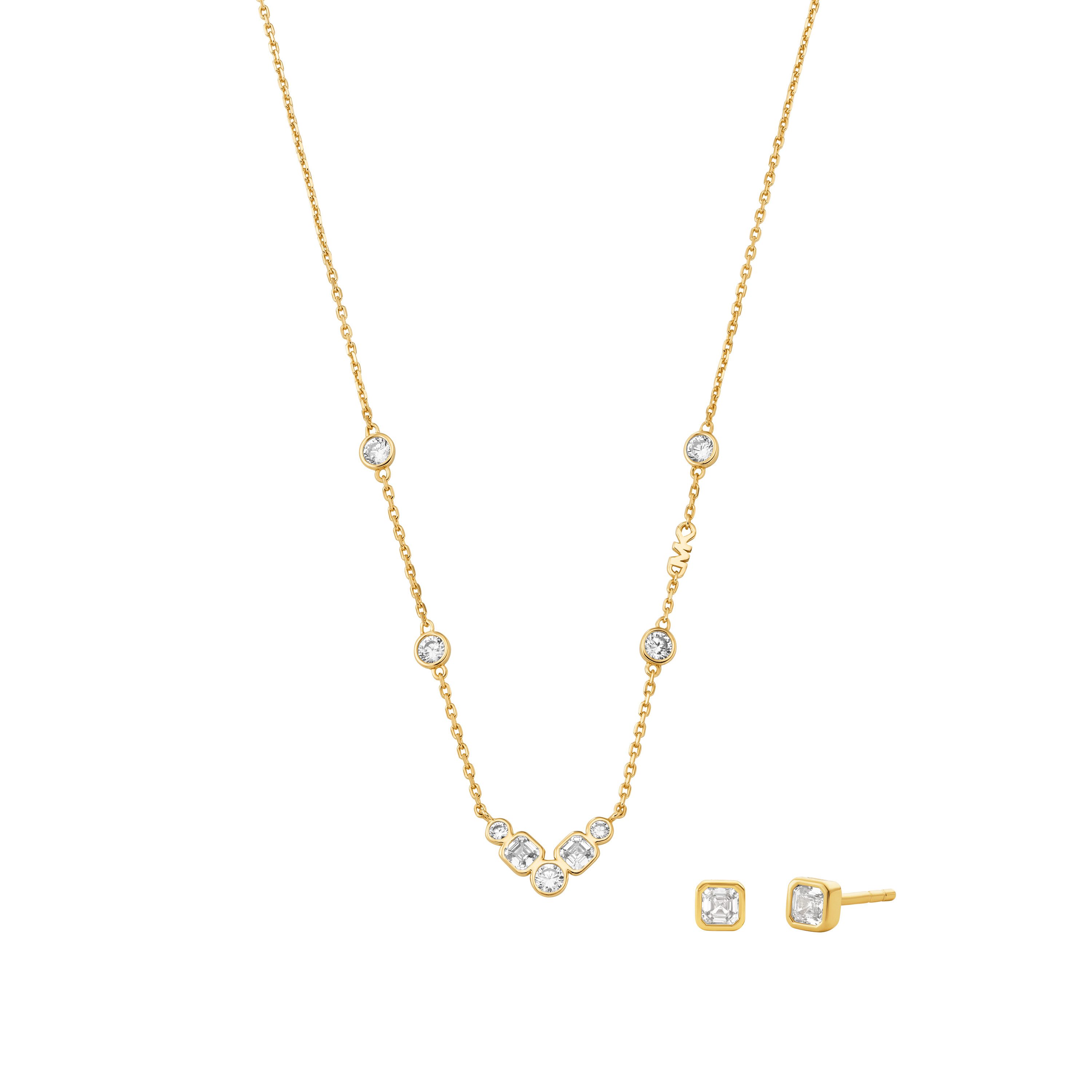 MICHAEL KORS Ohrring und Ketten Set Multipack Ювелірні вироби Geschenk Silber 925 PREMIUM (Set, 3-tlg), mit Zirkonia (synth)