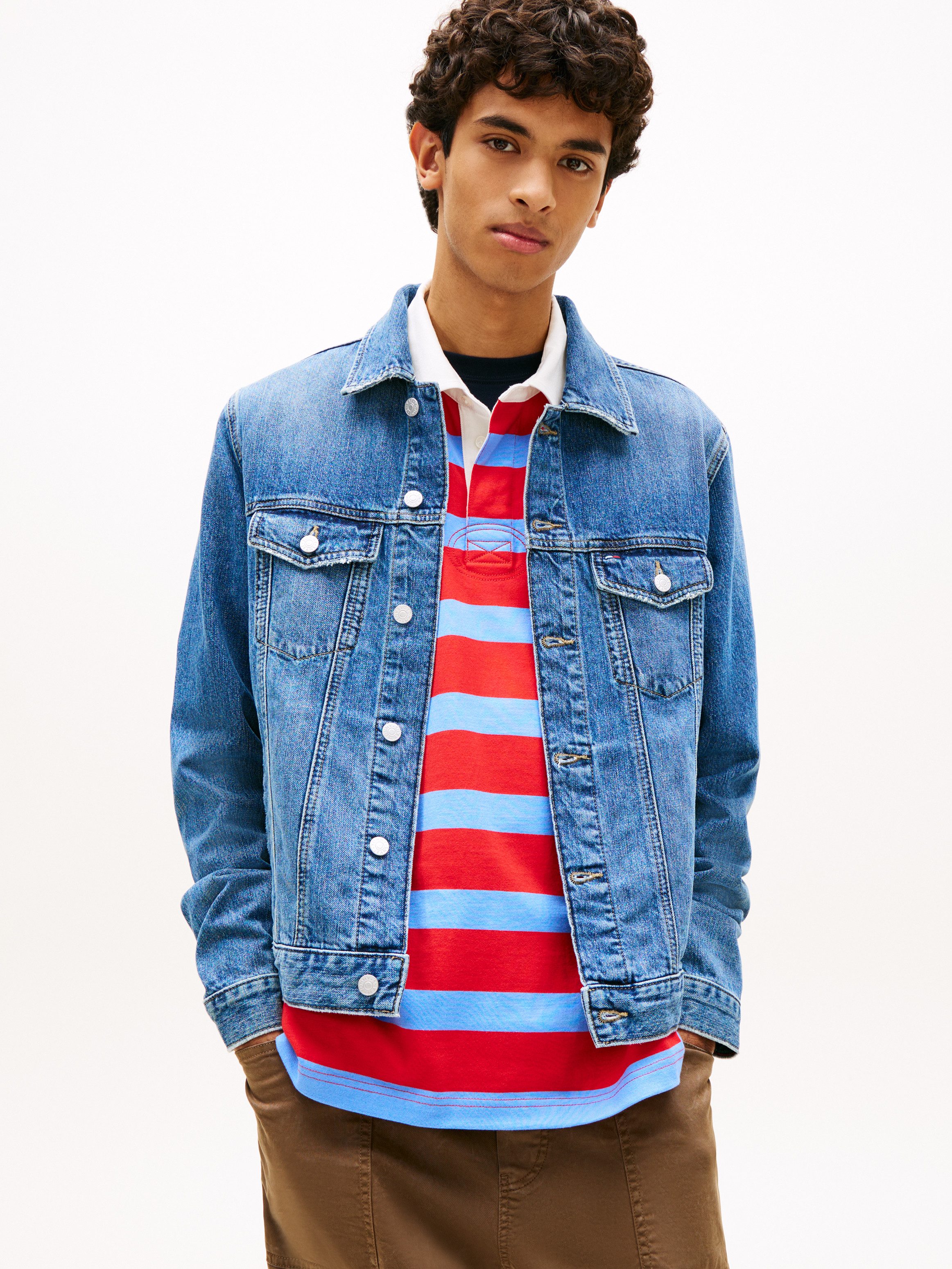 Tommy Jeans Jeansjacke RYAN REGULAR JACKET Regular fit mit Taschen