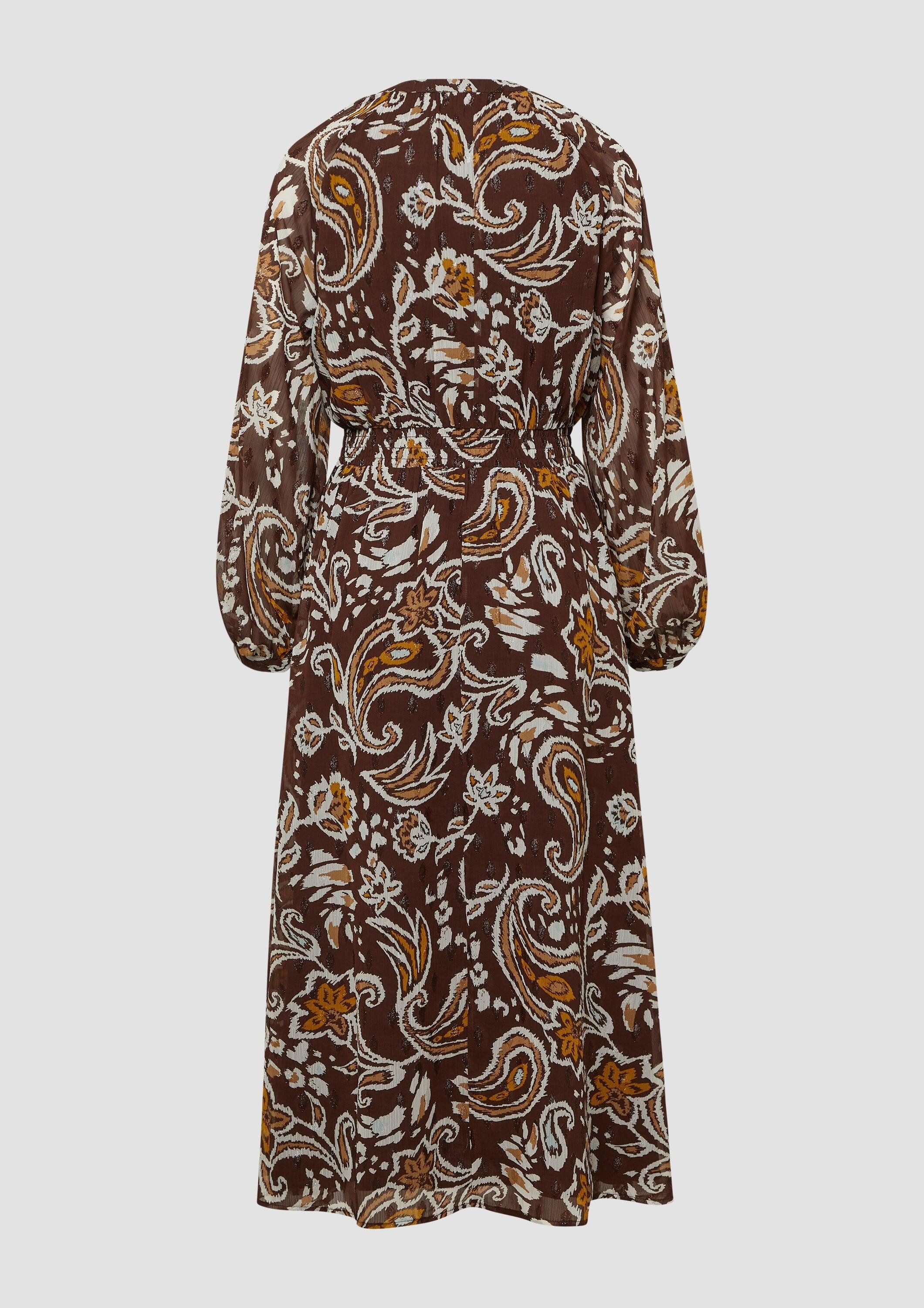 s.Oliver Midikleid Kleid Chiffonkleid mit Effektgarn günstig online kaufen