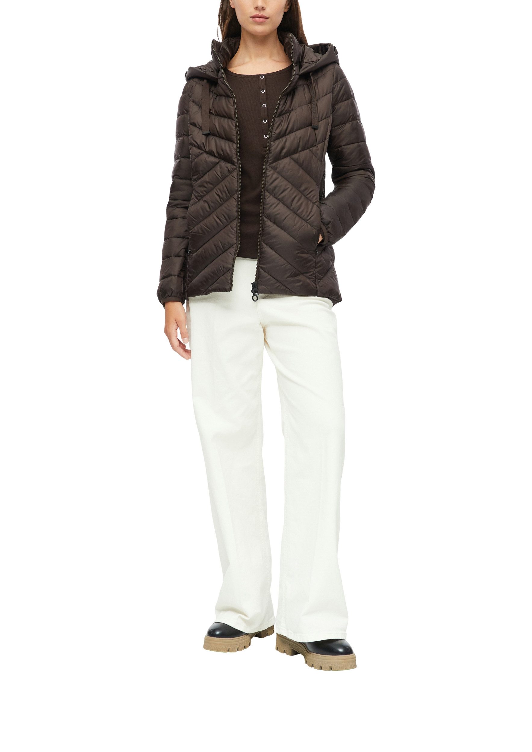 s.Oliver Blusenblazer Outdoor-Jacke BROWN – Bild 4 von 4