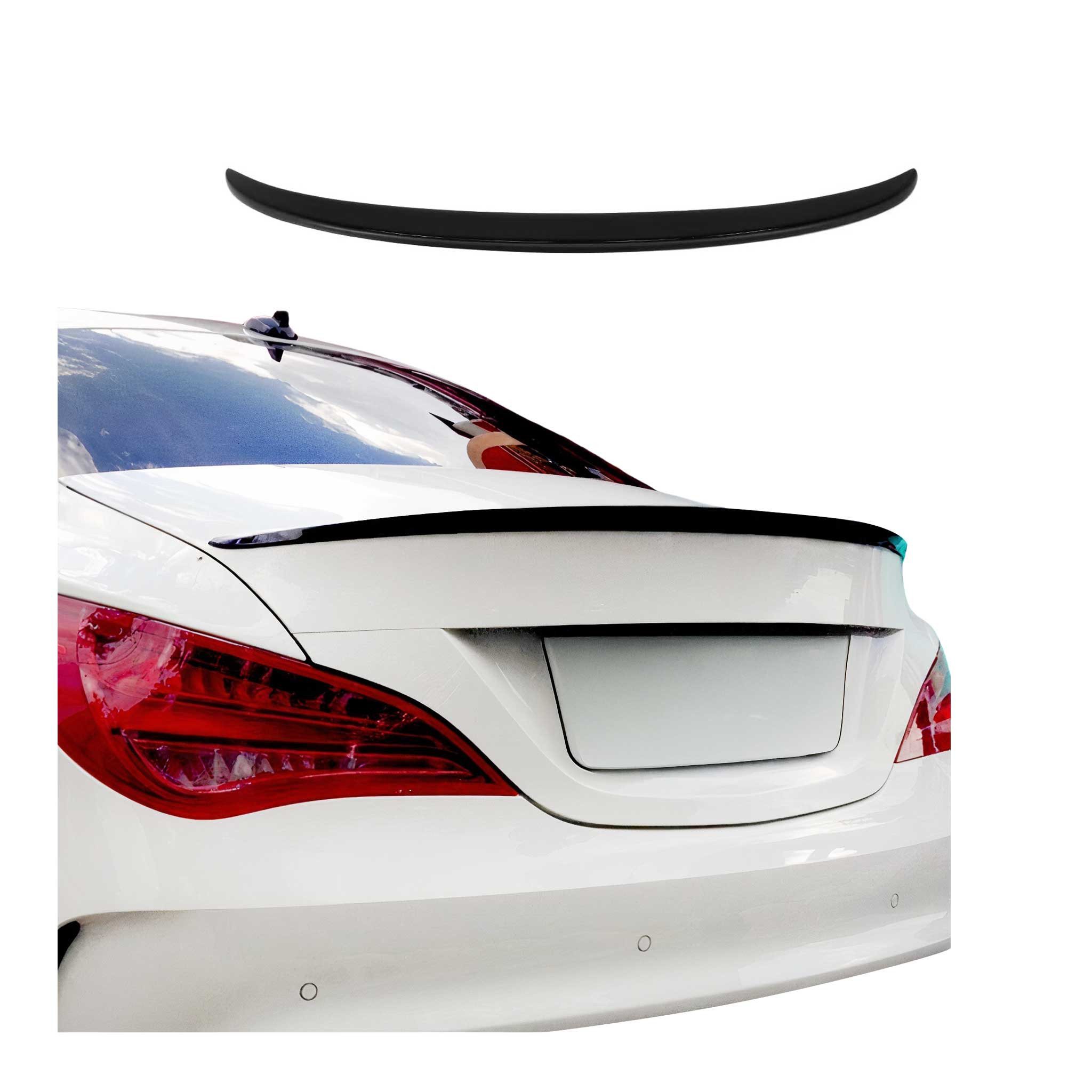 OMAC Heckstoßstange Heckspoiler Kofferraumspoiler für Mercedes CLA C117 2013-2019 Schwarz, 1-St., Haltbar