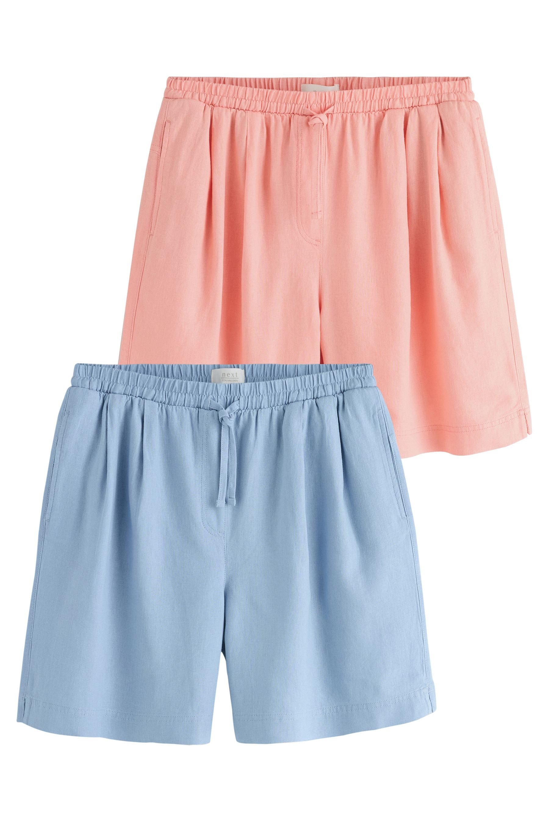 Shorts Shorts aus Leinen-Viskosemischung im 2er-Pack
