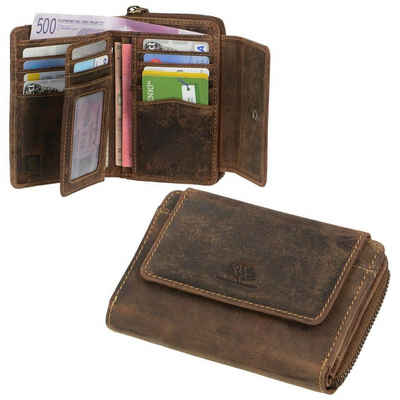 Greenburry Geldbörse Vintage, Damenbörse, Portemonnaie mit 15 Kartenfächern, RFID Schutz
