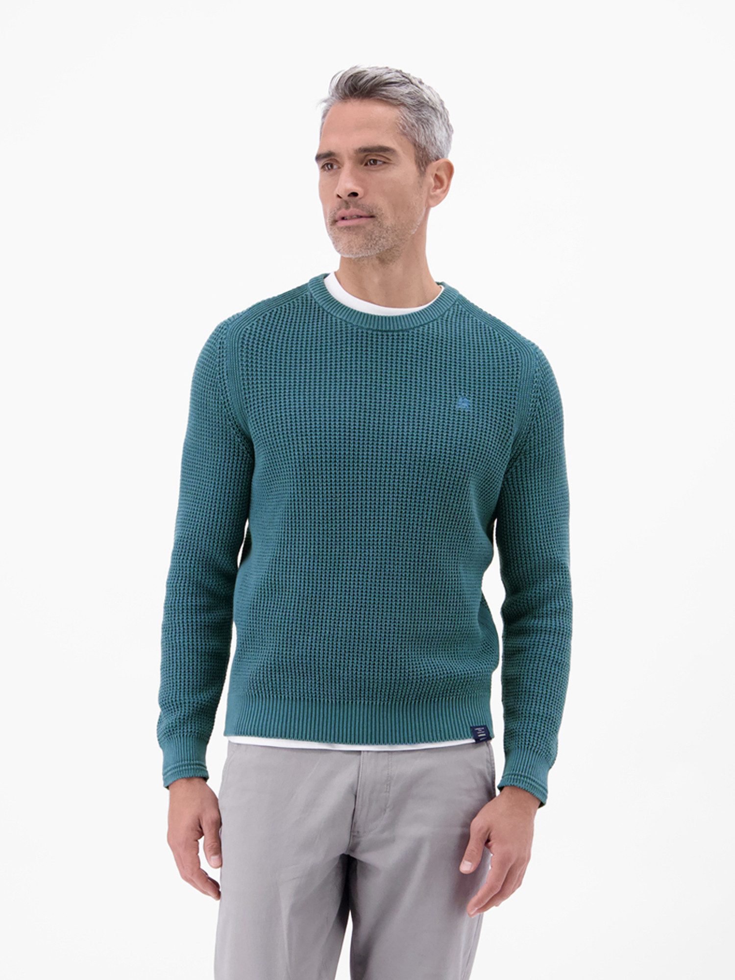 LERROS Strickpullover LERROS Herren Crewneck-Stricker in Strukturqualität günstig online kaufen
