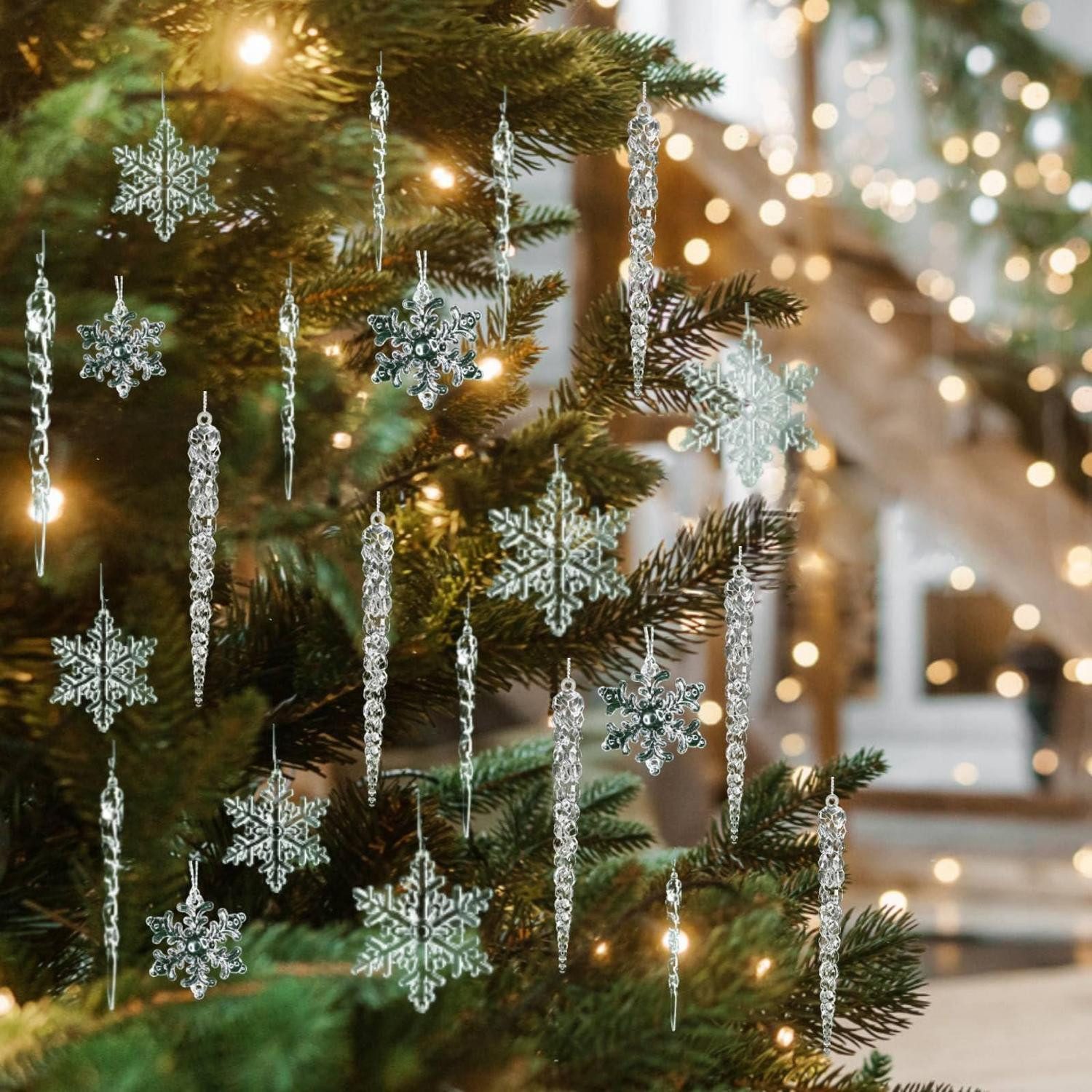 LuxusKollektion Hänge-Weihnachtsbaum Eiszapfen Weihnachtsbaum 36tlg (36 St)