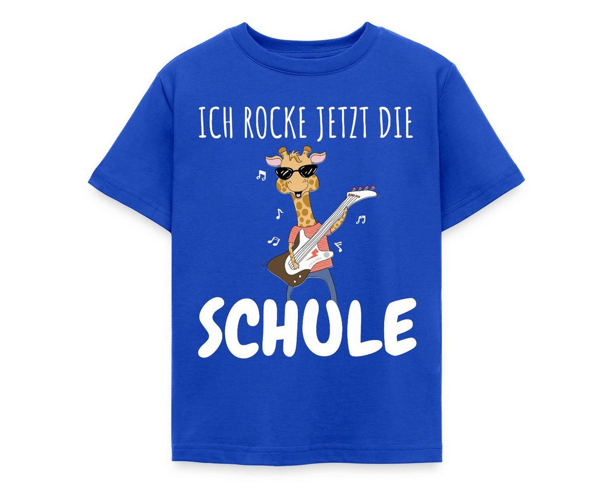 Spreadshirt T-Shirt Ich Rocke Jetzt Die Schule Giraffe Einschulung Kinder T-Shirt (1-tlg) Fällt klein aus. Wir empfehlen, eine Größe größer zu bestellen.