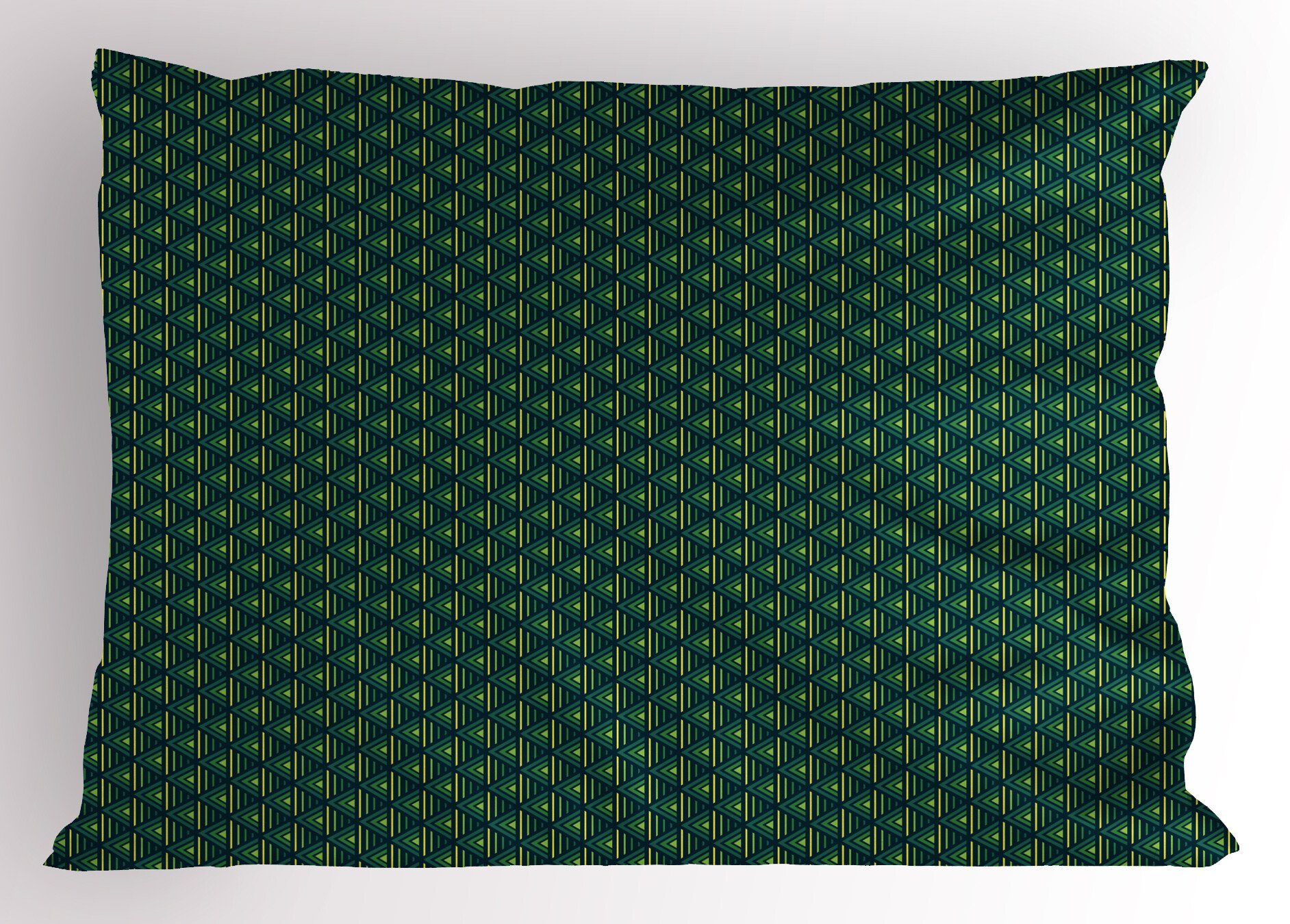Kissenbezüge Dekorativer Standard King Size Gedruckter Kissenbezug, Abakuhaus (1 Stück), geometrische Rhombus Moderne grüne Kunst
