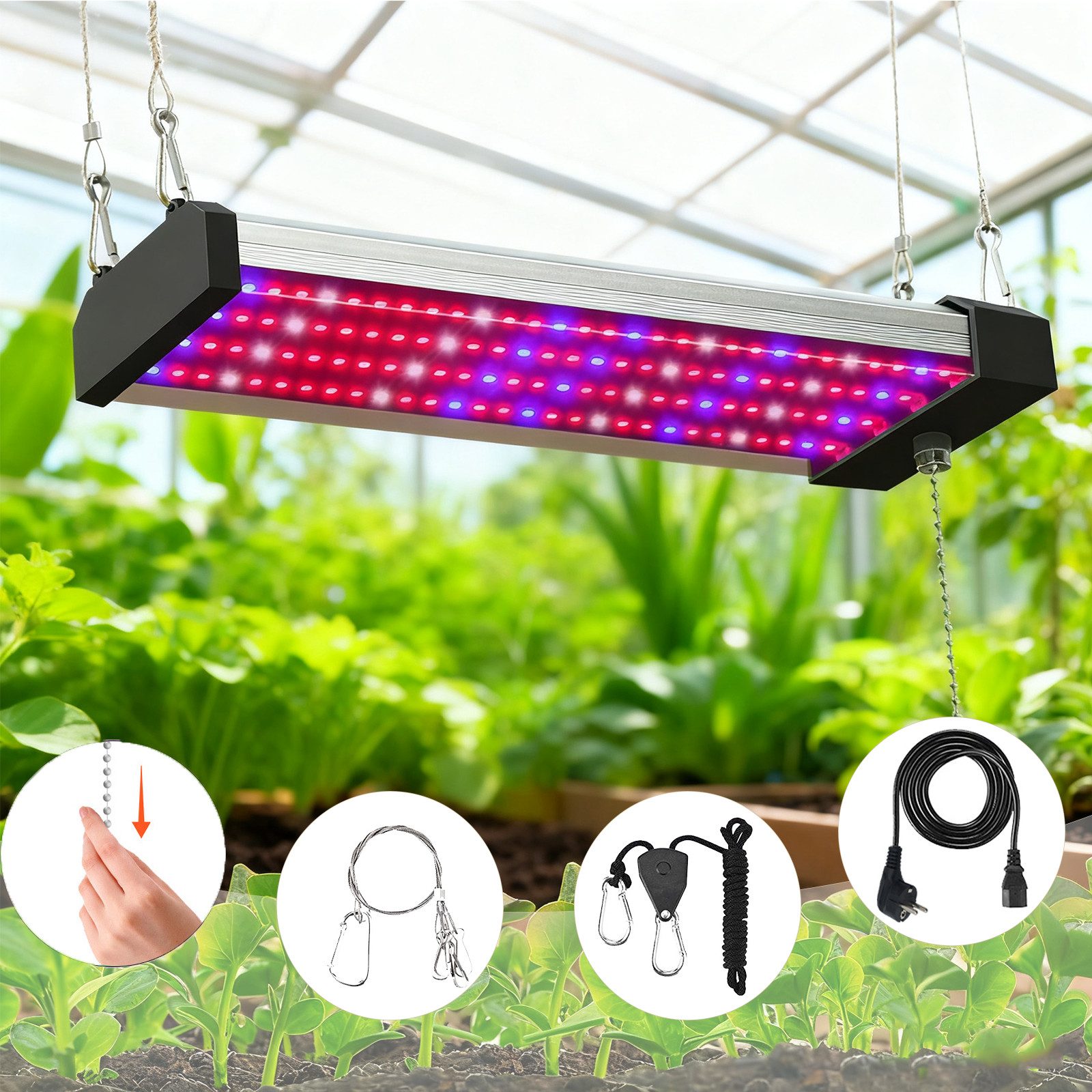 Laybasic Pflanzenlampe Vollspektrum Pflanzenlicht,Wachstumslampe Für Pflanzen Zimmerpflanzen, überwinterungslampe für zitruspflanzen