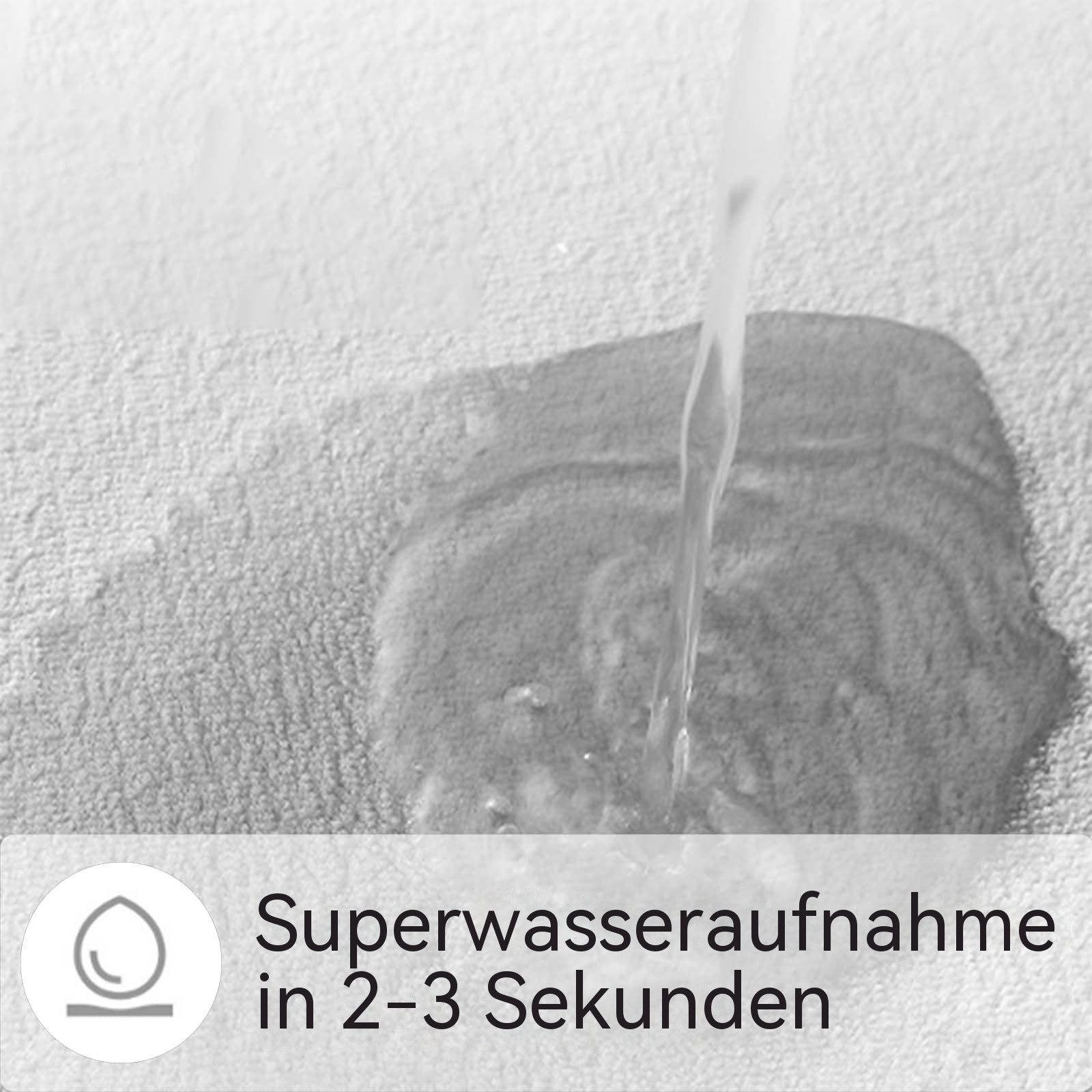 Diwzbyn Badematte Badematte aus Memory-Schaum, rutschfest, saugstark,Blättermotiv, Höhe 40 mm – Bild 4 von 5