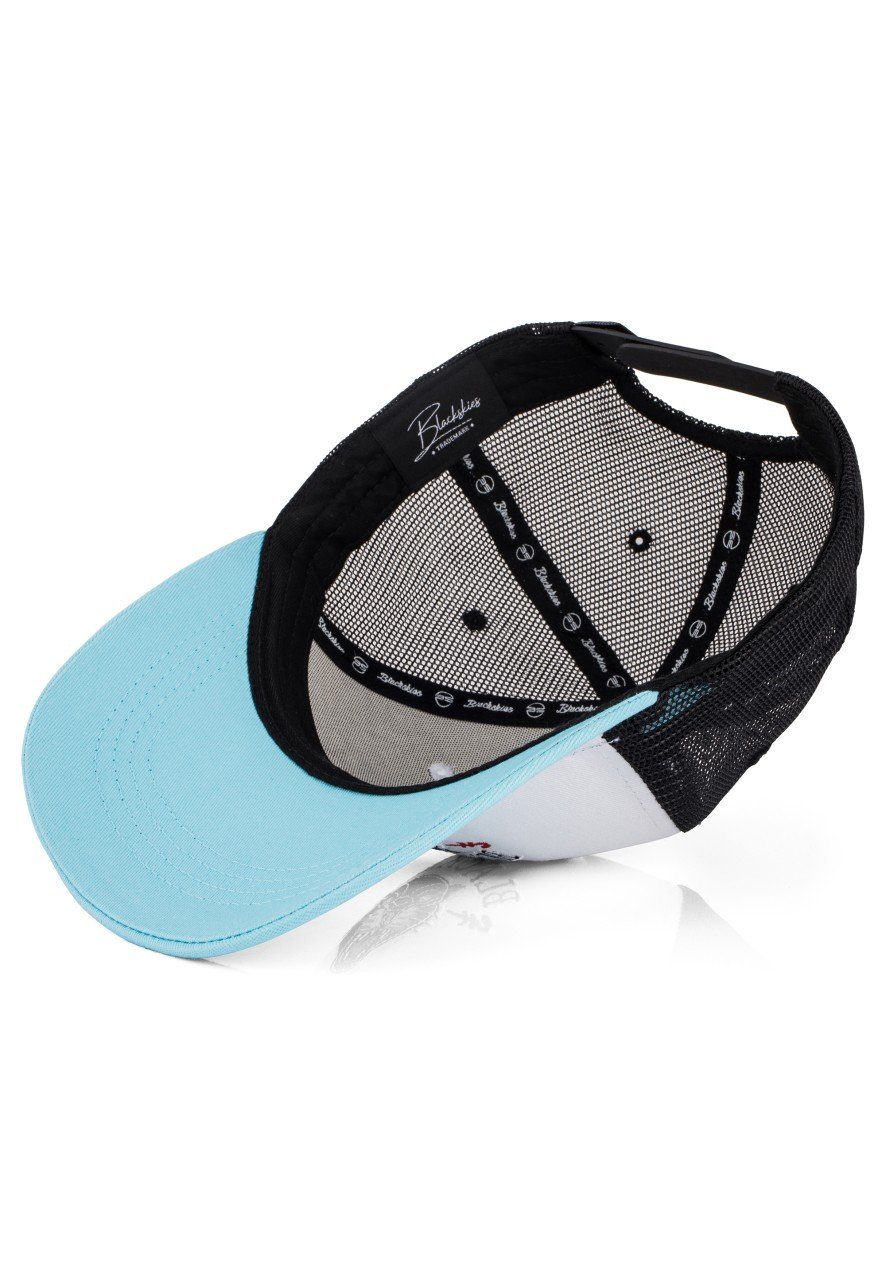 Blackskies Baseball Cap Traditional Tattoo Trucker Cap Panther Weiß-Schwarz-Blau