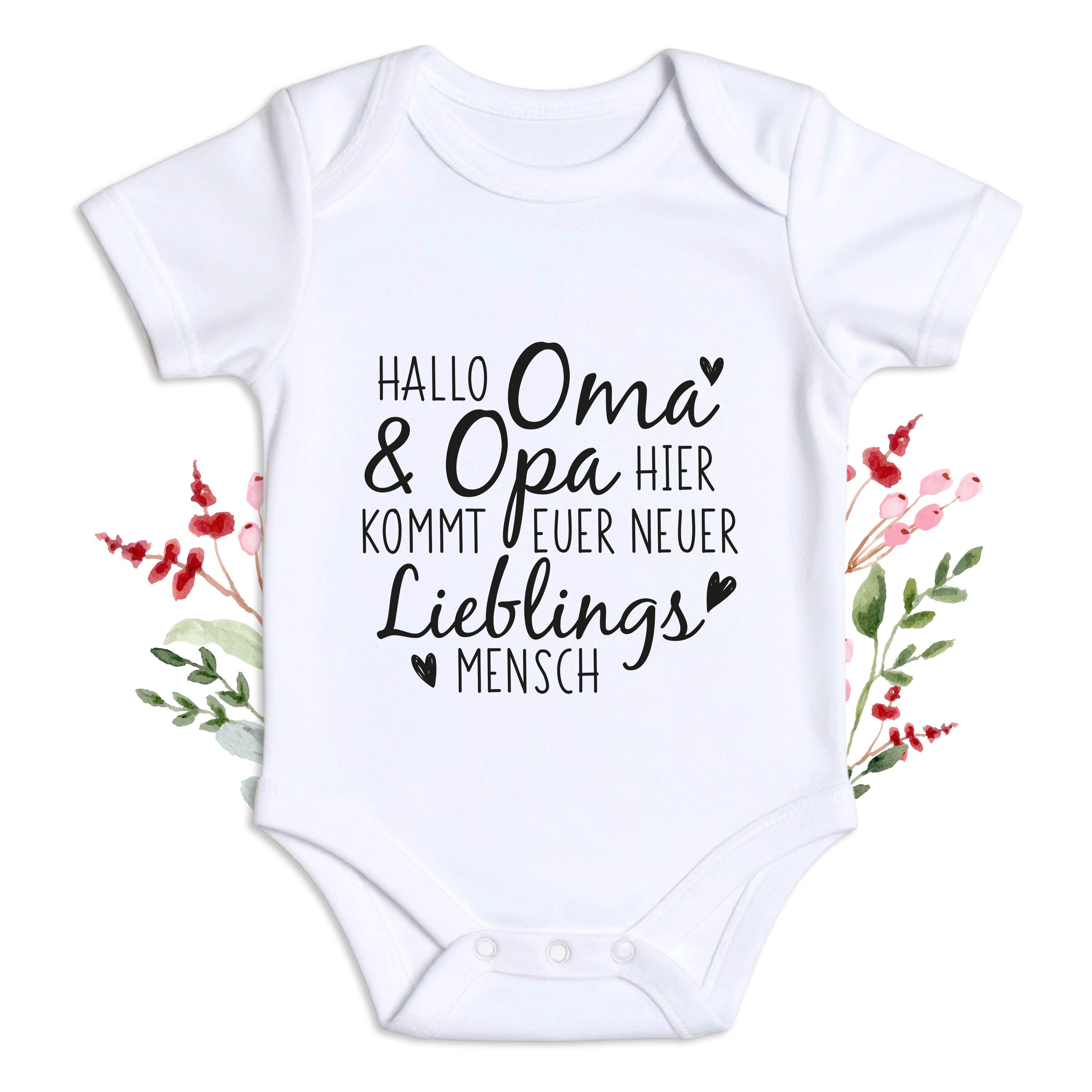 Amari Shirtbody Babybody zum Schwangerschaft verkünden für Oma und Opa