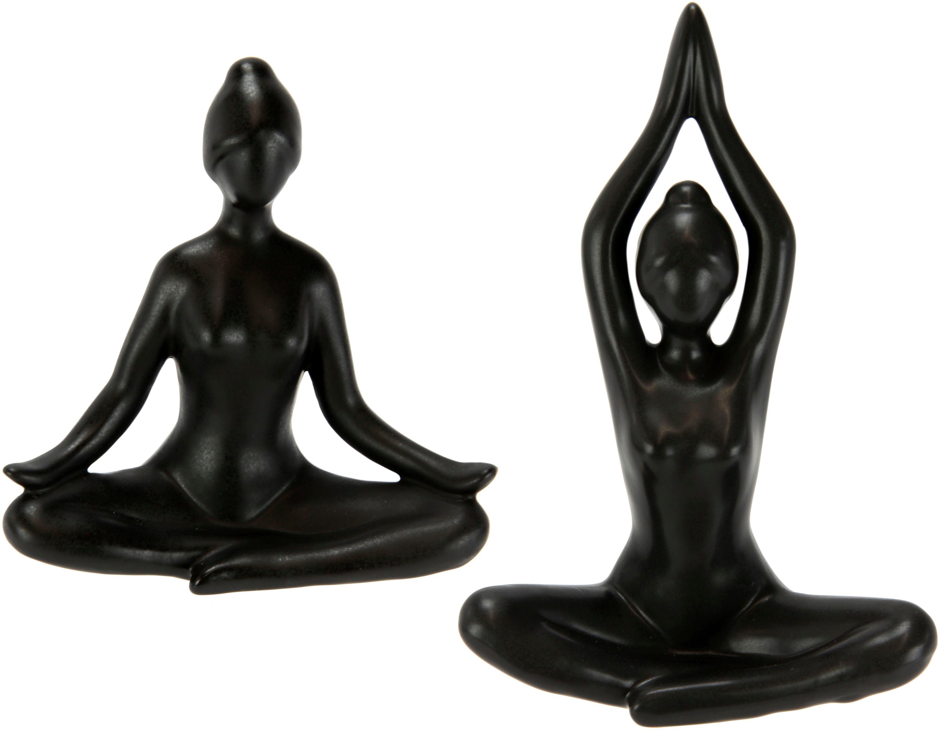 3er I.GE.A. Dekofigur Yoga-Frau, Yogafigur, Yogaskulptur Set,